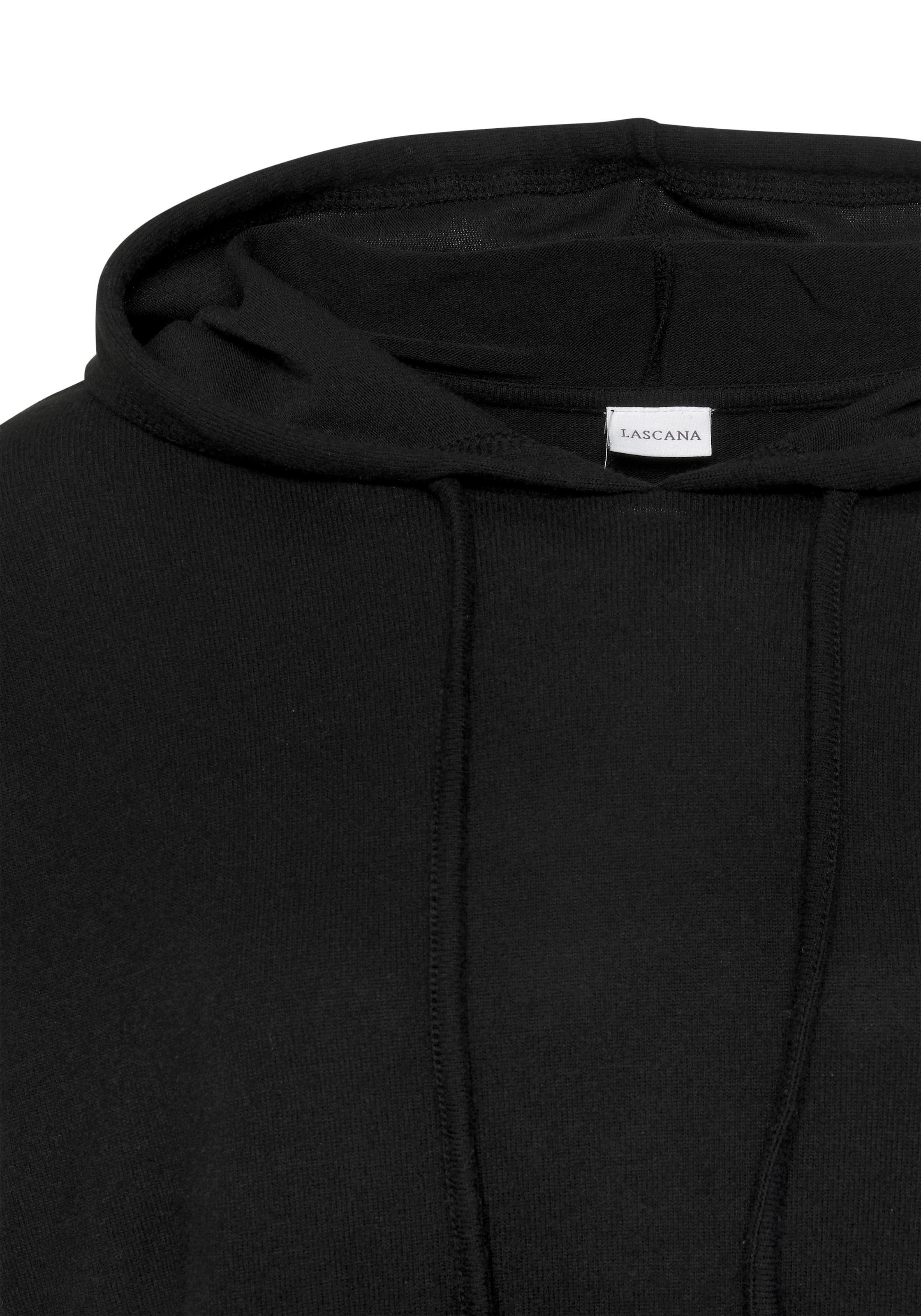 LASCANA Kapuzenpullover, Loungepullover in lässiger Form, Loungewear
