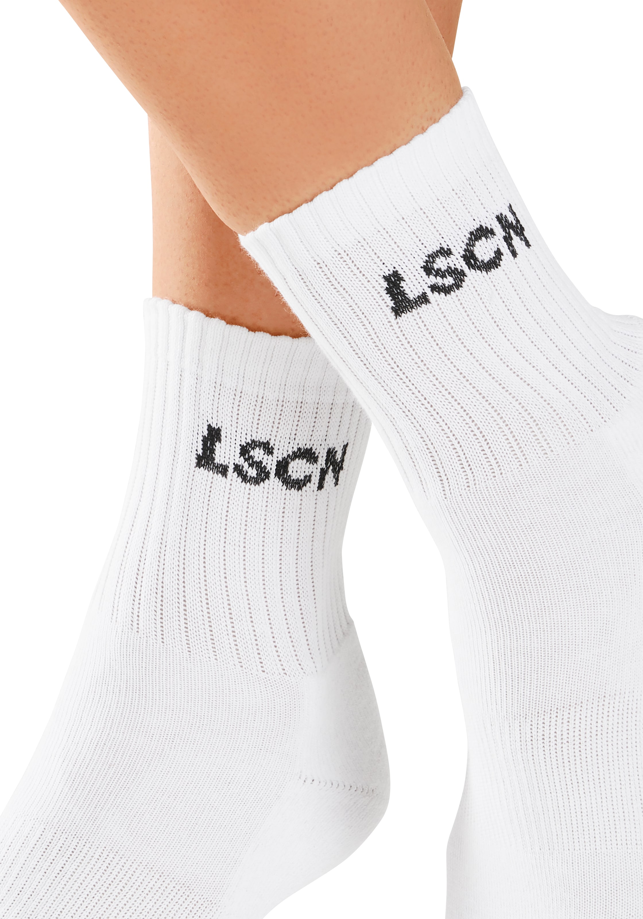 LSCN by LASCANA Tennissocken Packung, 2 Paar tlg. mit  Halbfußfrottee