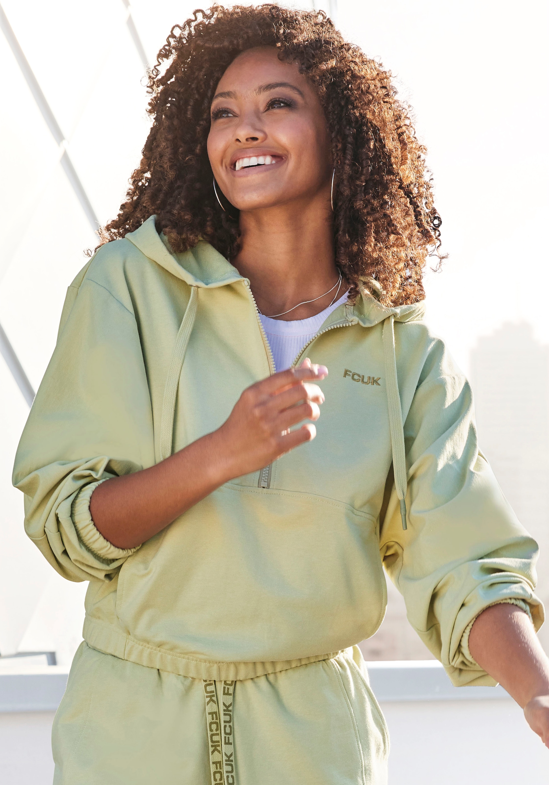 FCUK Hoodie, (1 tlg.), Loungeanzug