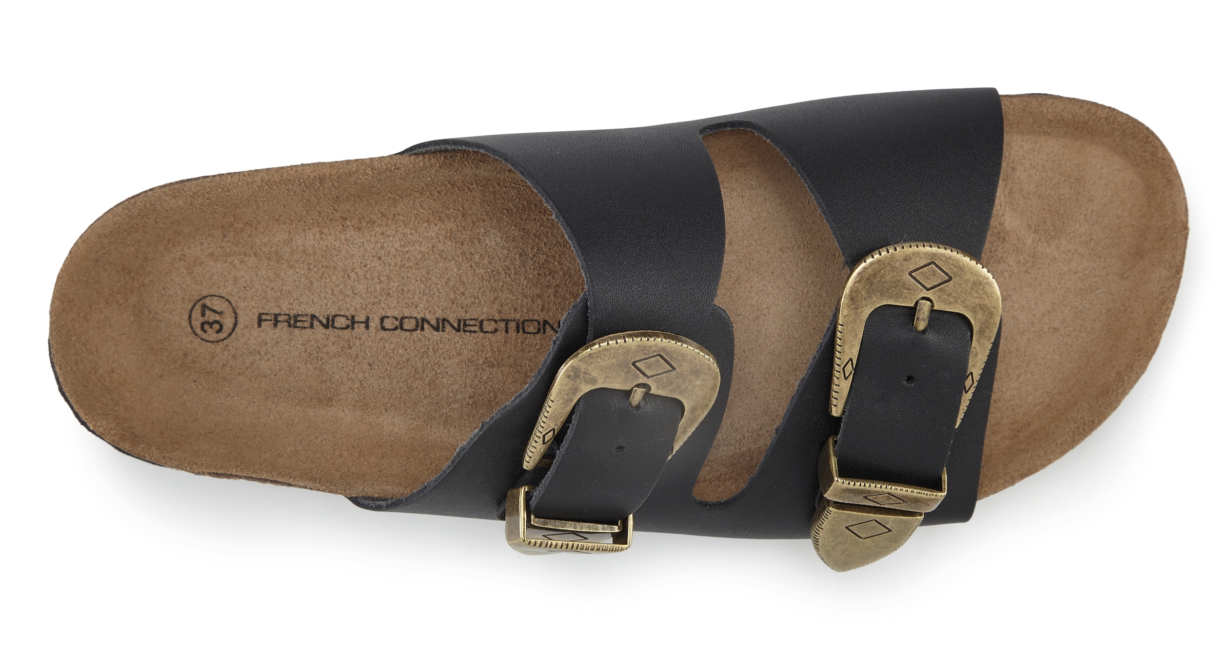 French Connection Pantolette »Mule, Sandale, offener Schuh, Sommerschuhe, Sandale, Lederpantolette«  NEU aus hochwertigem Leder mit weichem Korkfußbett