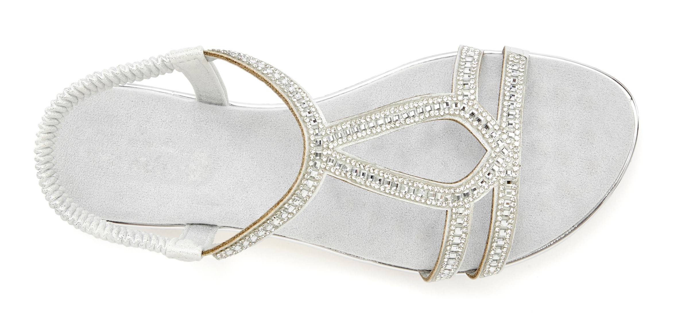 Vivance Sandale »Sandalette, Sommerschuh,«, mit Glitzer Verzierungen und elastischen Riemchen