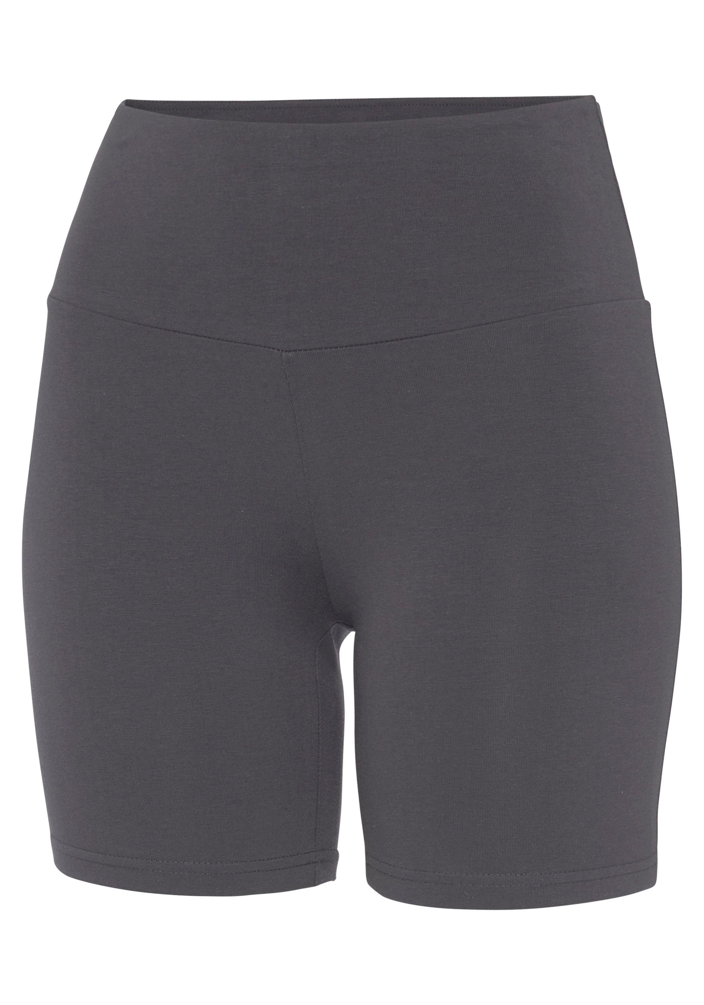 LASCANA Shorts, mit breitem Bündchen und Logodruck