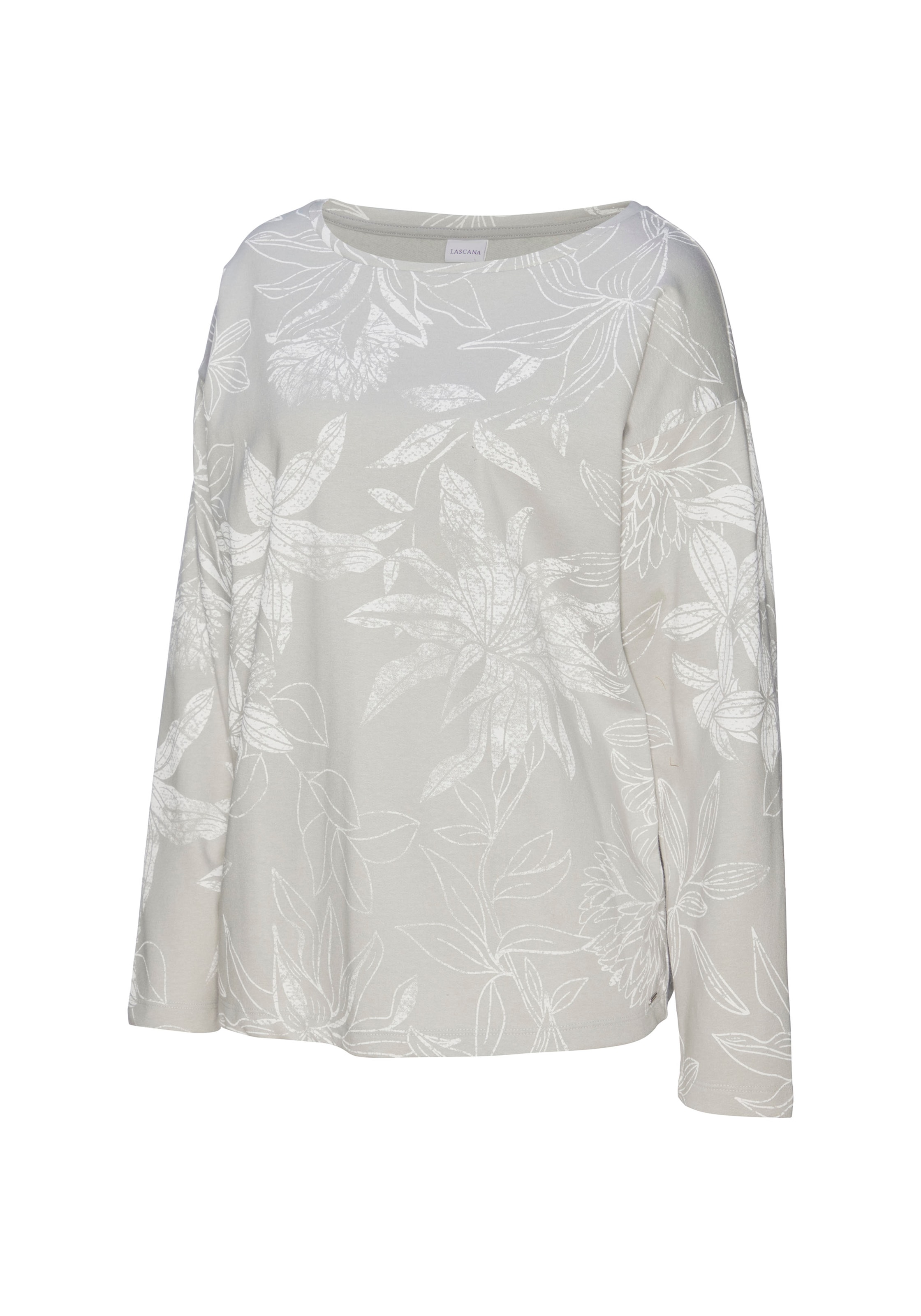 LASCANA Sweatshirt, mit floralem Alloverdruck, Loungewear