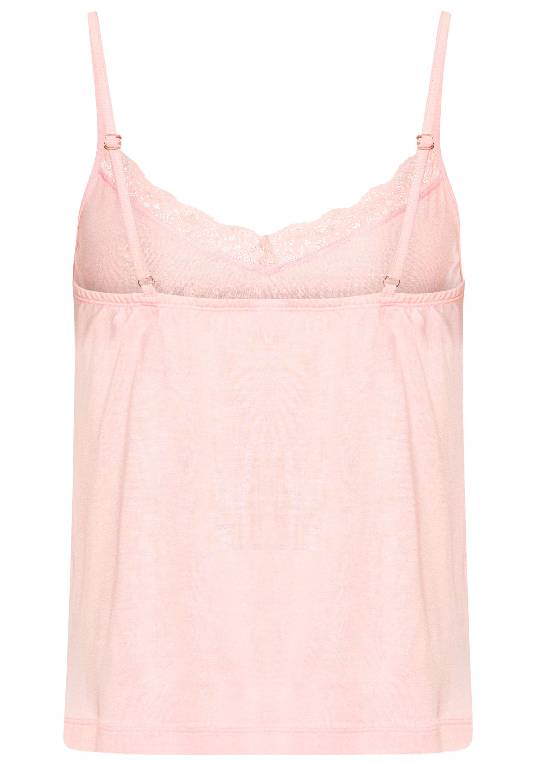 LASCANA Pyjamaoberteil mit Spitze am V-Ausschnitt