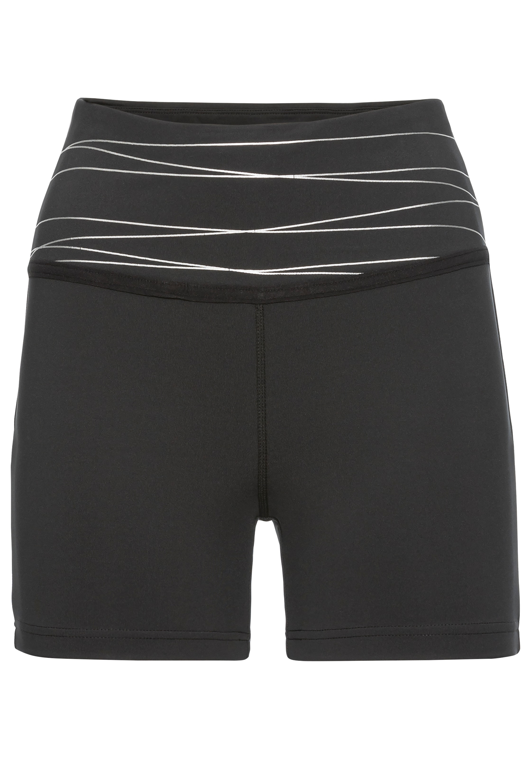 Vivance active Shorts, Sportshorts mit breiten Bündchen und Druck