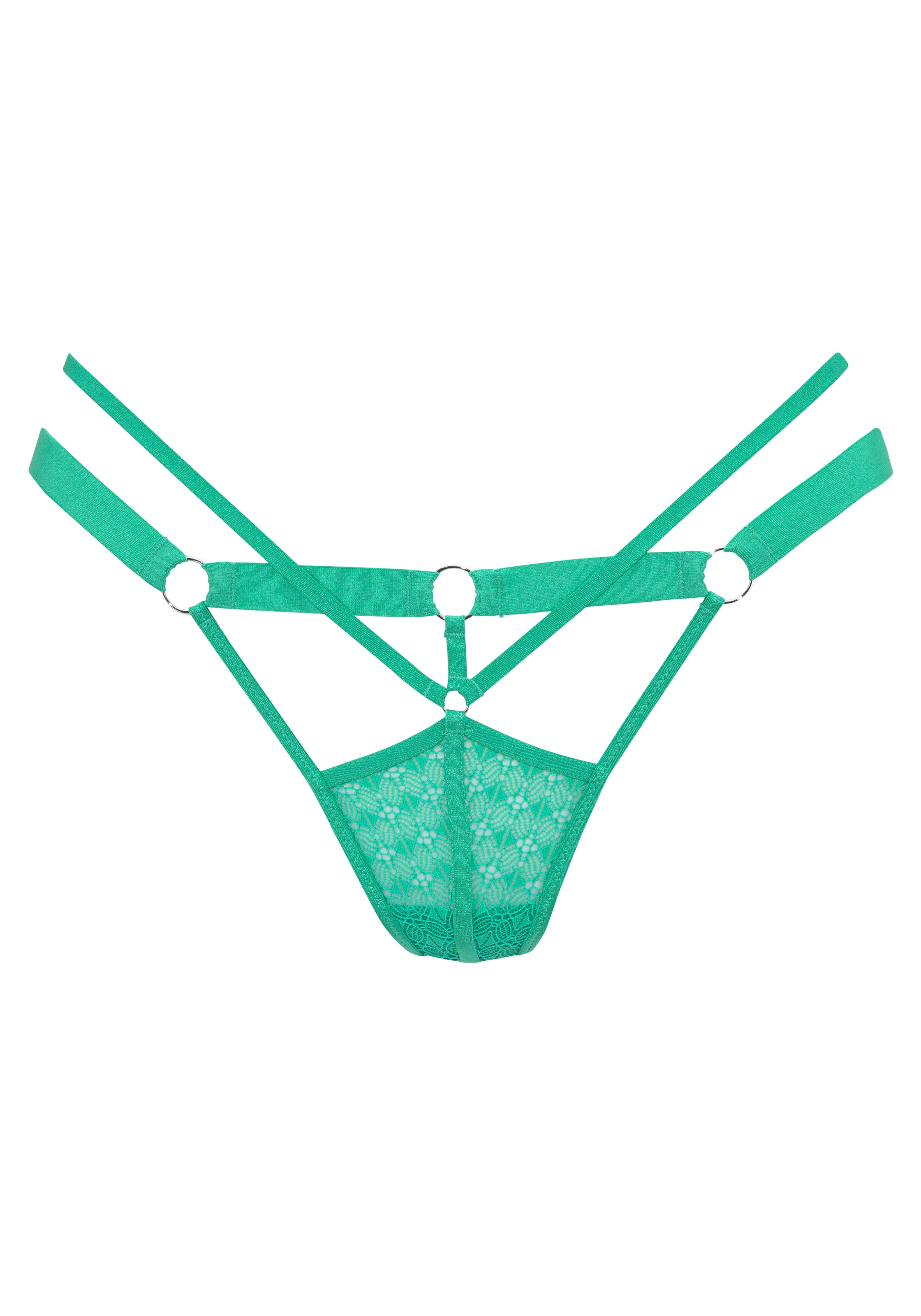 LASCANA String »Tilda«, mit aufregender Bänder-Optik und edlen Metallringen