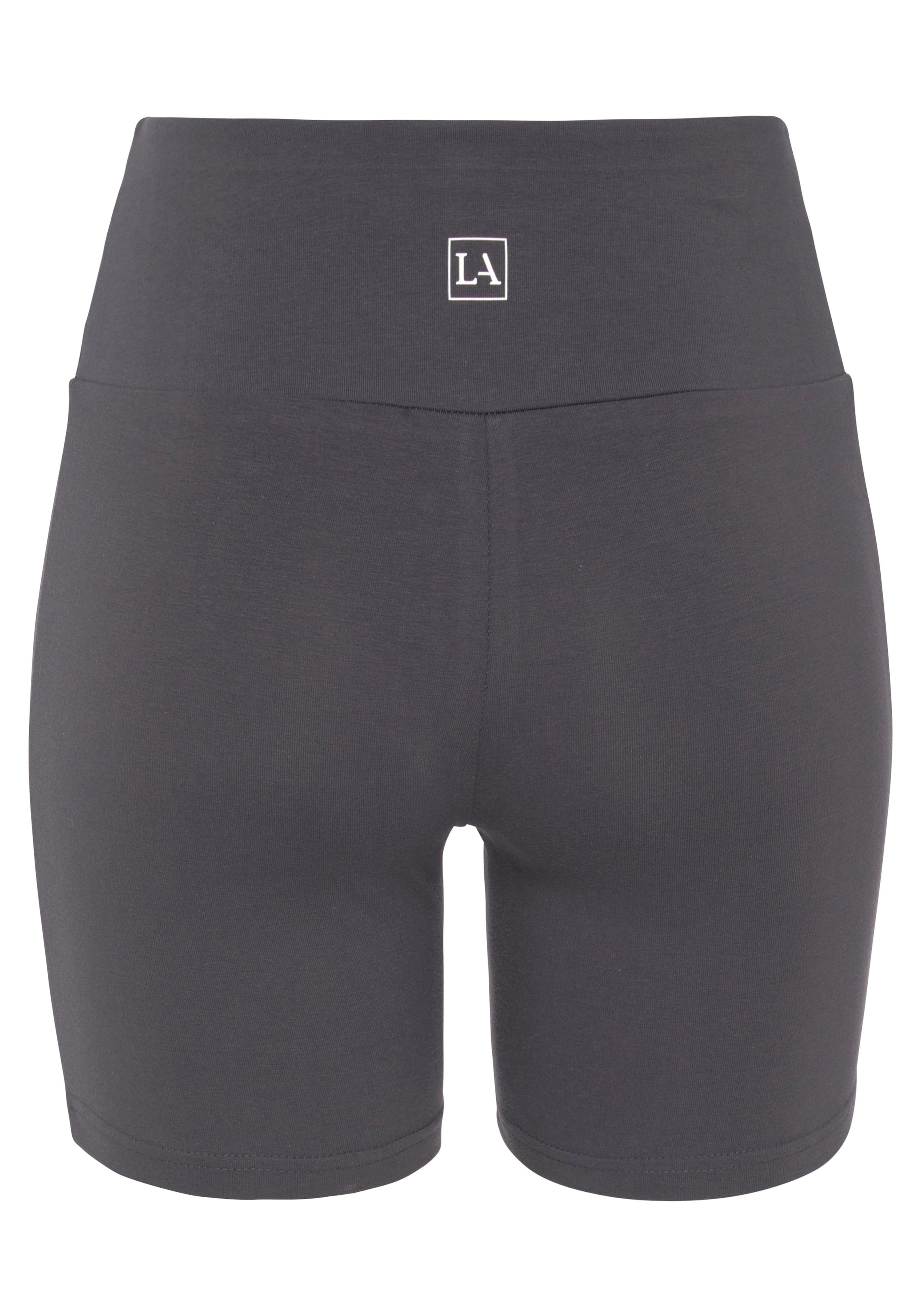 LASCANA Shorts, mit breitem Bündchen und Logodruck