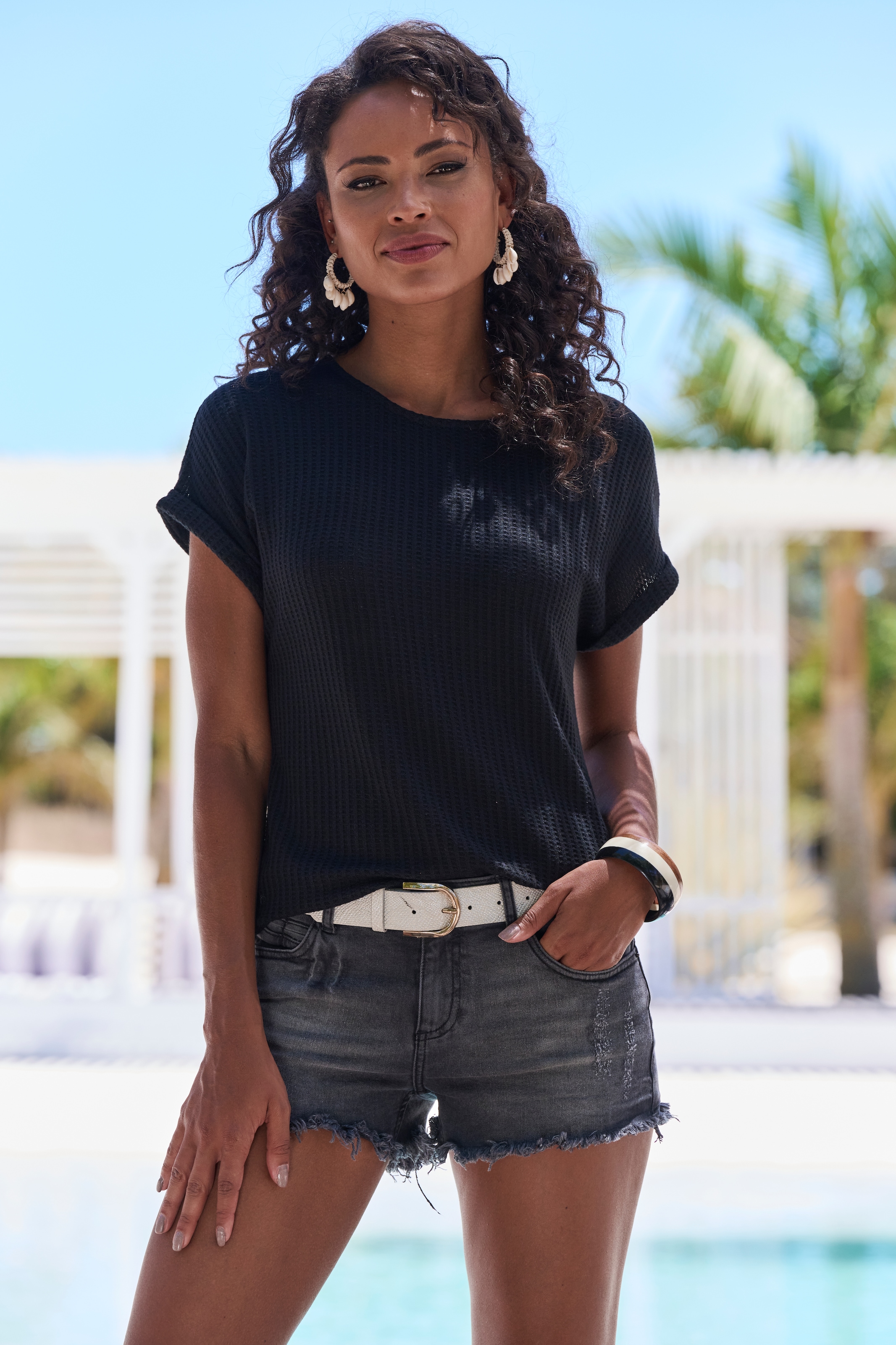 Vivance Kurzarmshirt »aus weicher Piqué-Qualität«