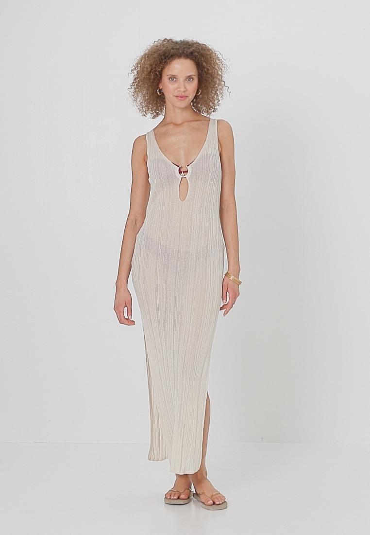 LSCN by LASCANA Strandkleid Midikleid, Strickkleid