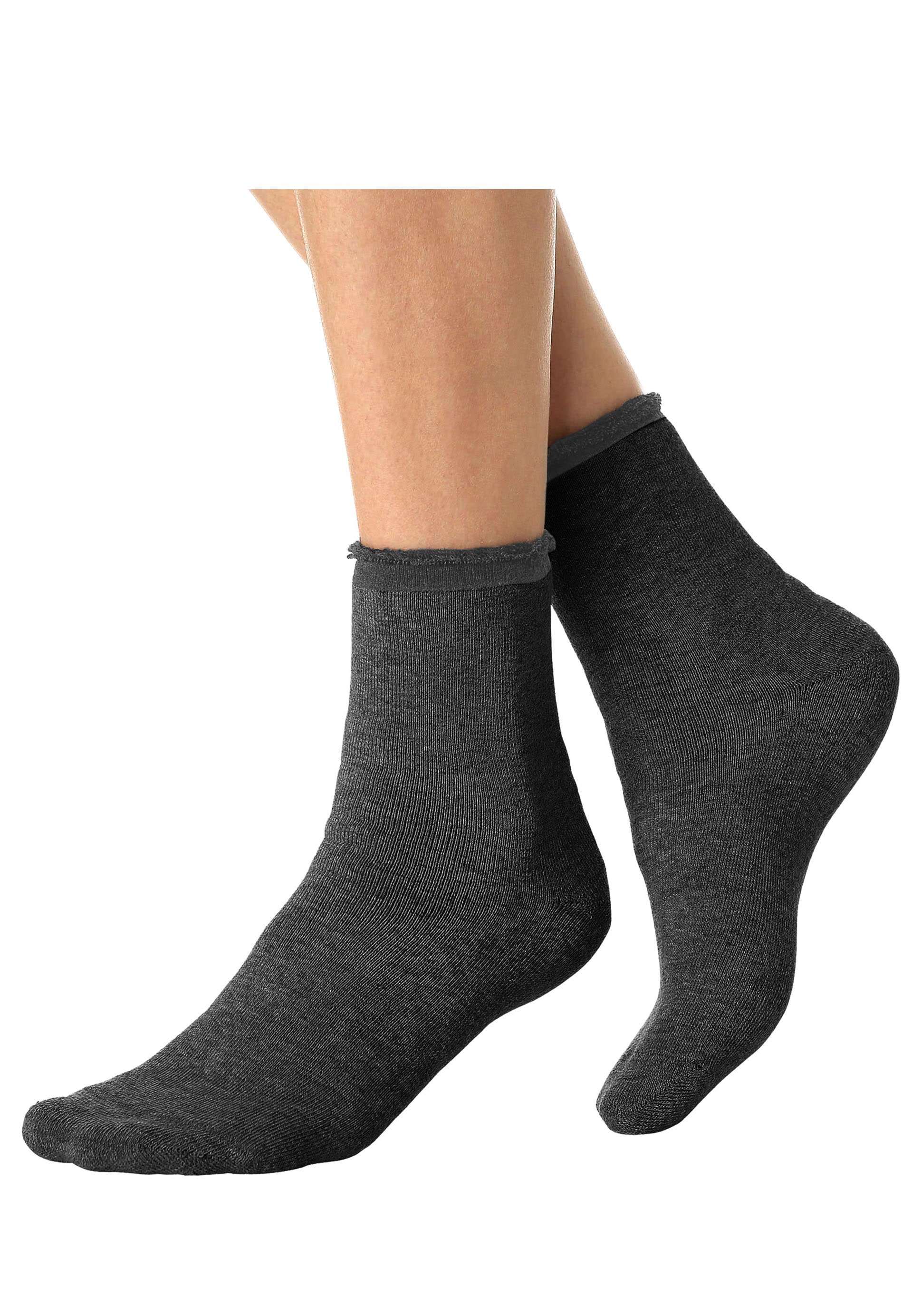 Lavana Kuschelsocken, (Packung, 4 Paar), mit Innenfrottee