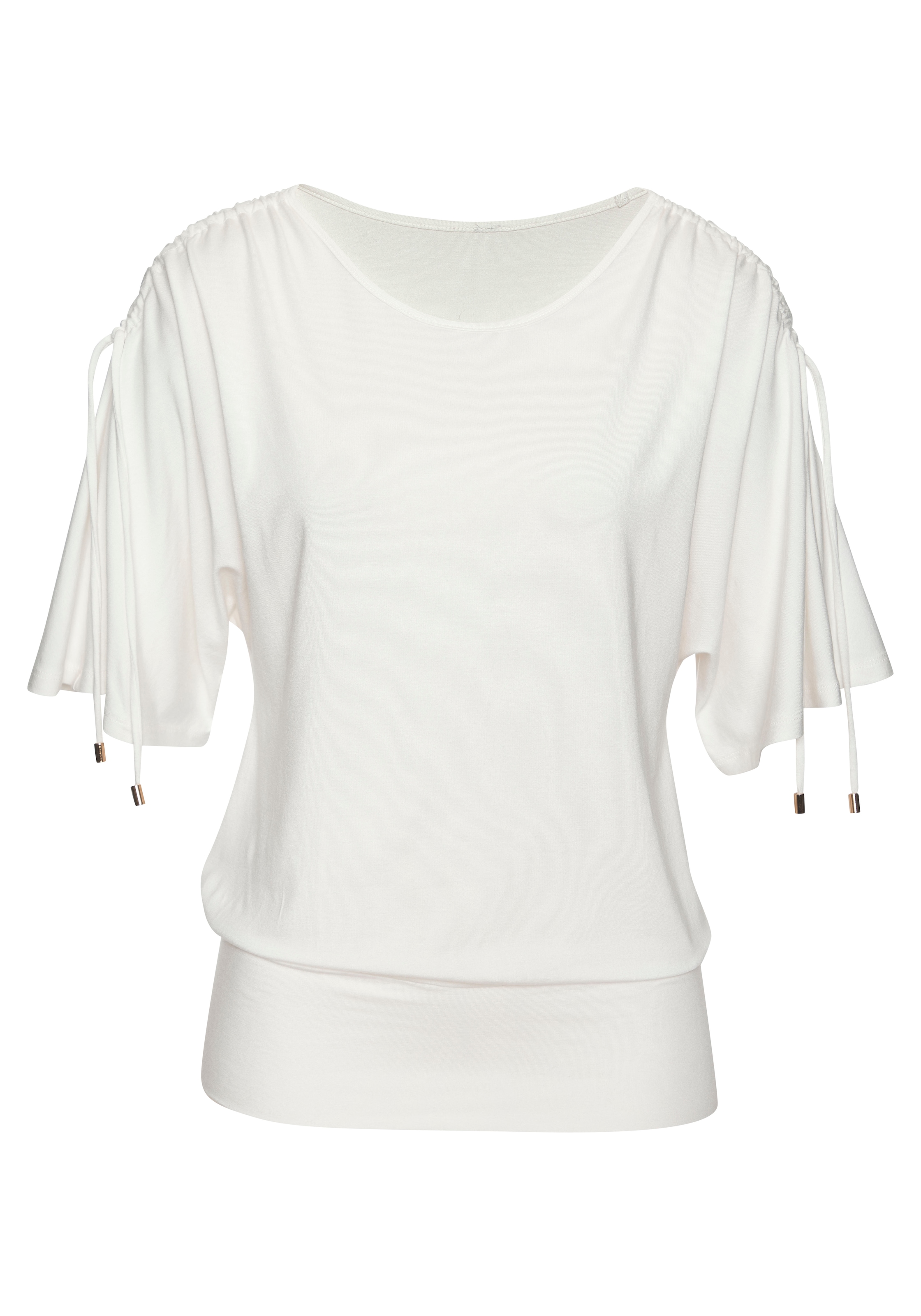 LASCANA Rundhalsshirt »mit variabler Ärmellänge« aus weichem Viskose-Stretch