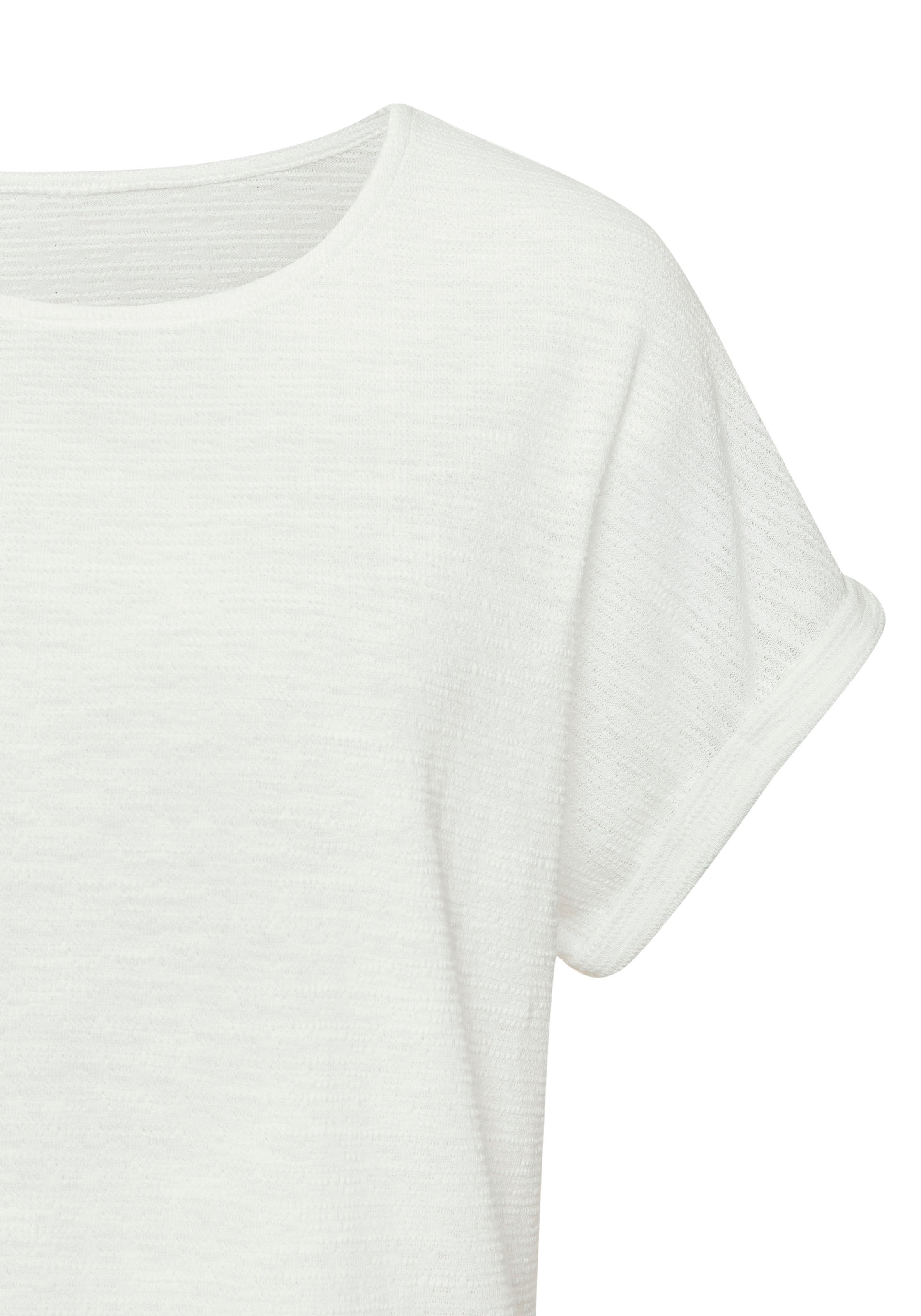 Vivance T-Shirt »aus bügelfreiem Strukturstrick«, aus weicher Qualität mit Baumwolle