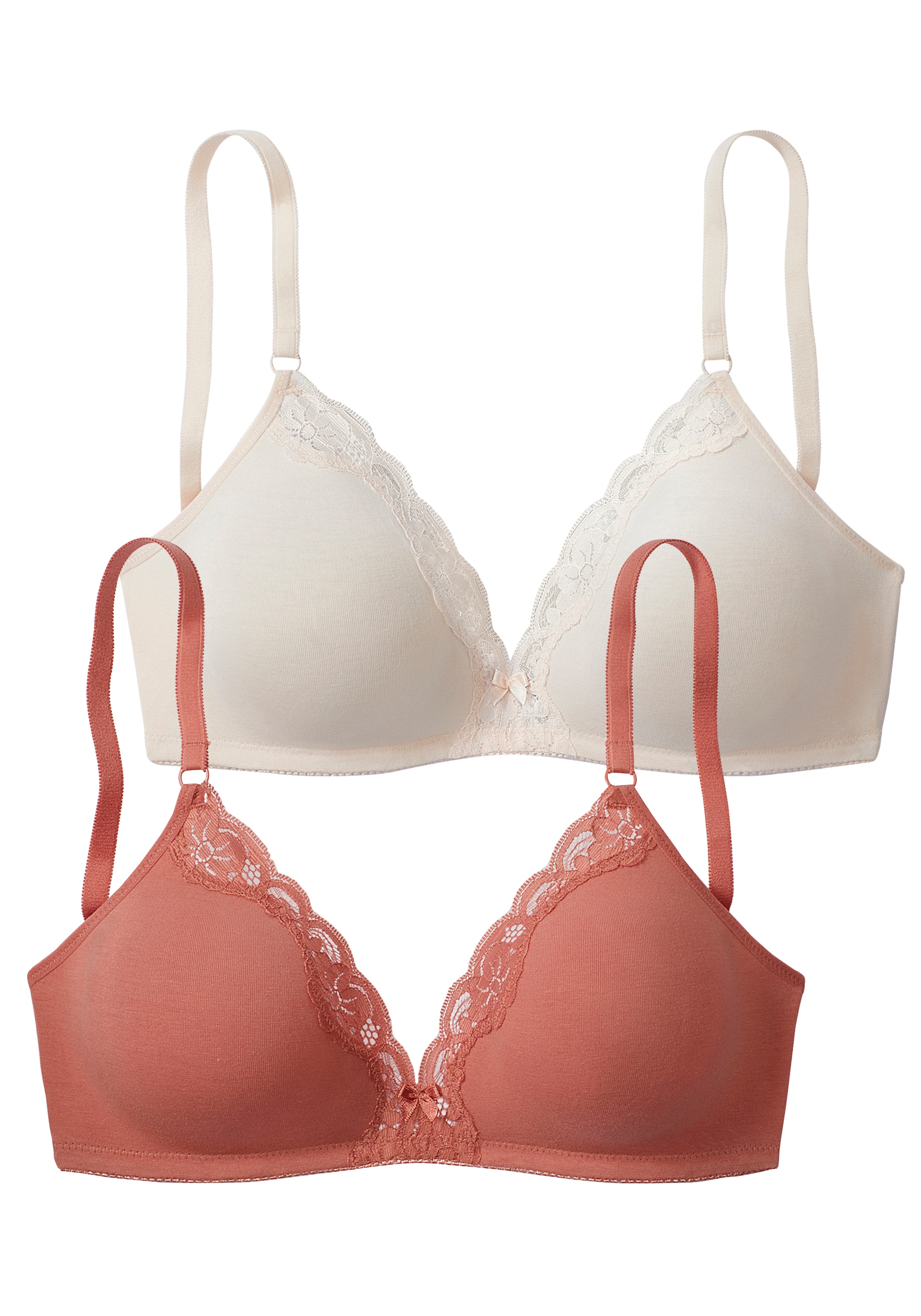 petite fleur Bralette-BH, ohne Bügel aus Baumwolle mit Spitze