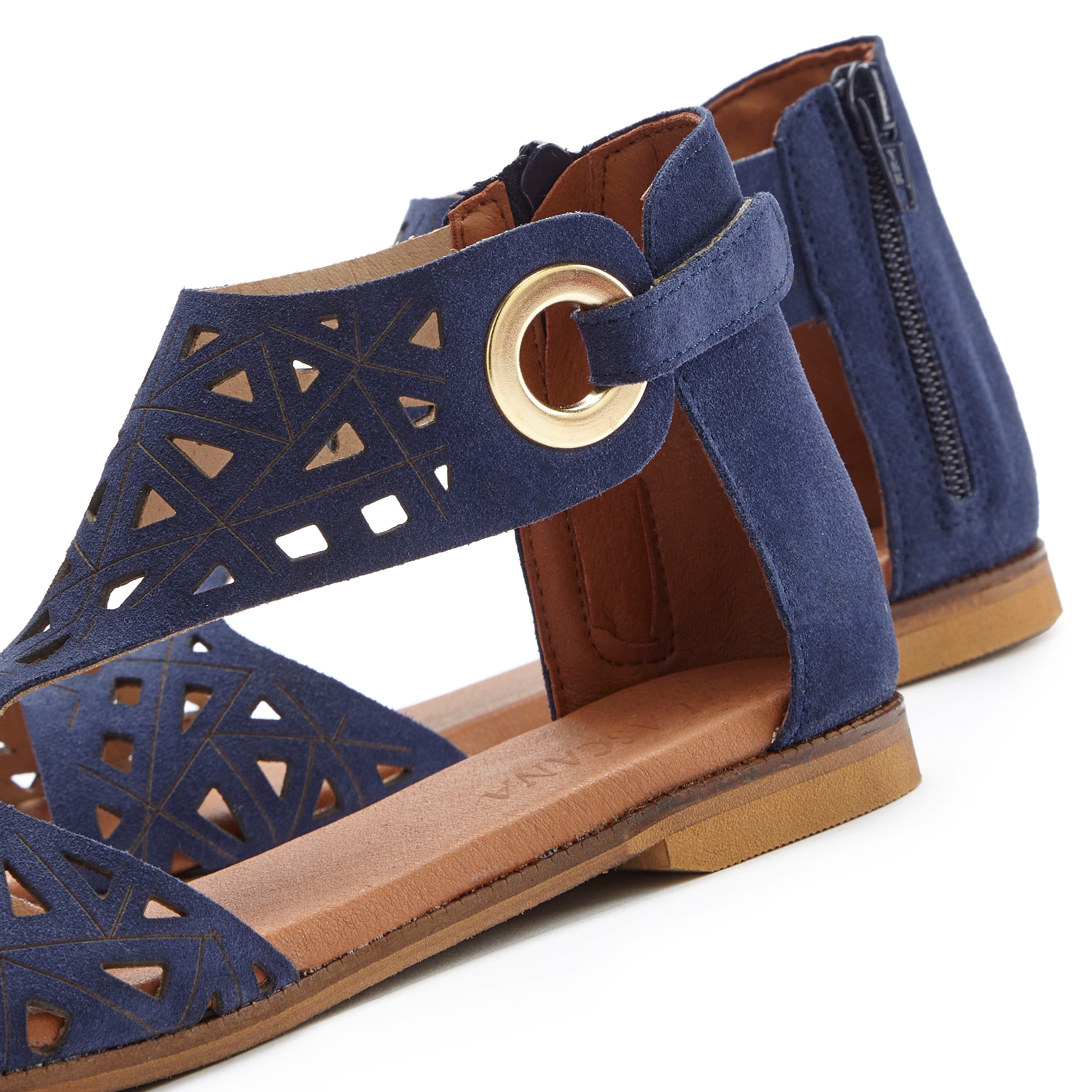 LASCANA Sandale »Sommerschuh«, Sandalette, Sommerschuh aus hochwertigem Leder mit Cut-Outs