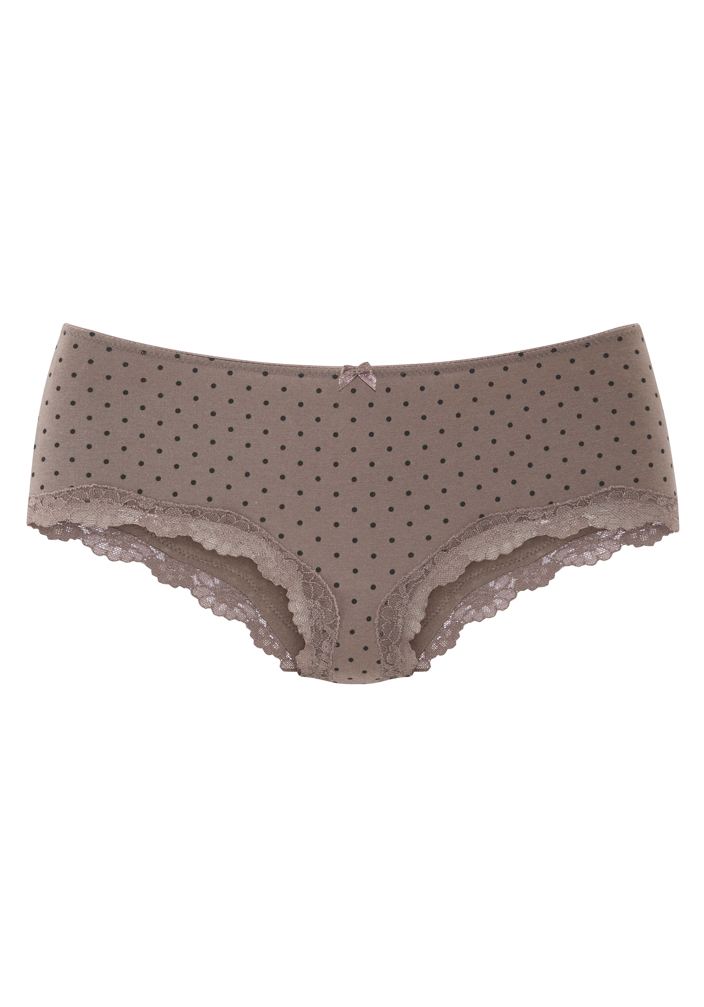 LASCANA Panty 3er-Pack,  aus elastischer Baumwolle mit zarter Spitze