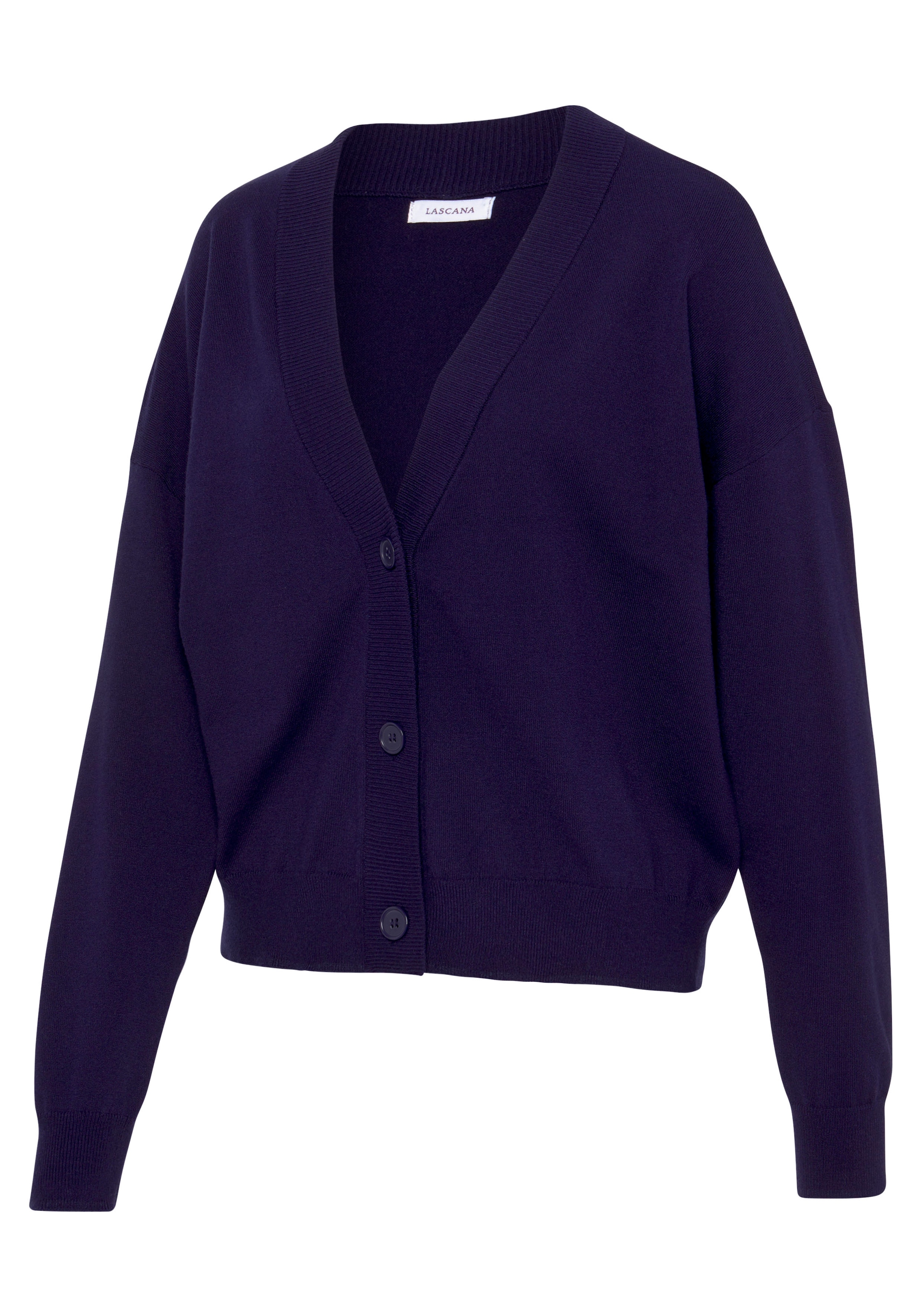 LASCANA Strickjacke, in kurzer Form, Loungewear