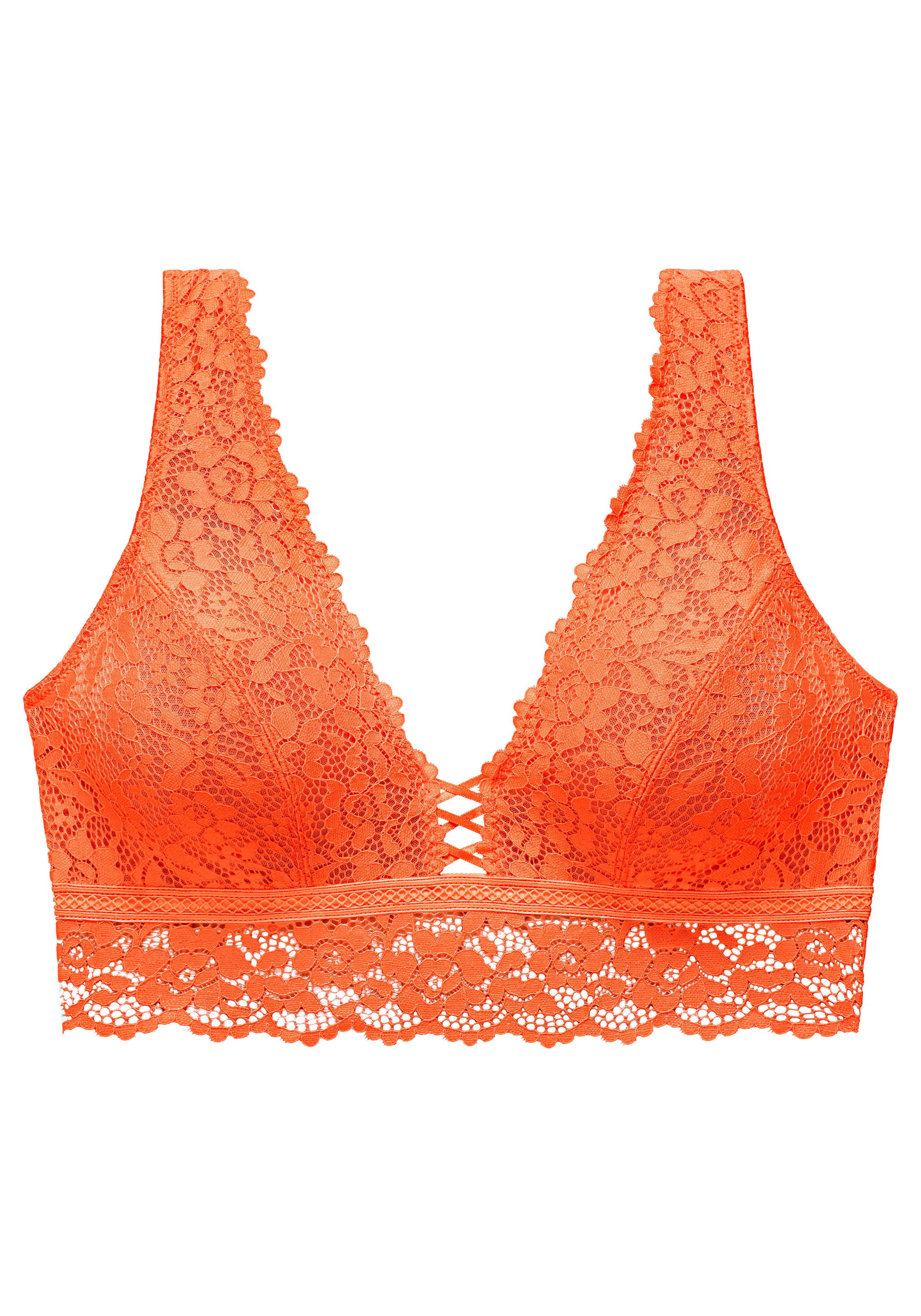 Vivance Bralette, ohne Bügel, rundherum aus floraler Spitze, Dessous