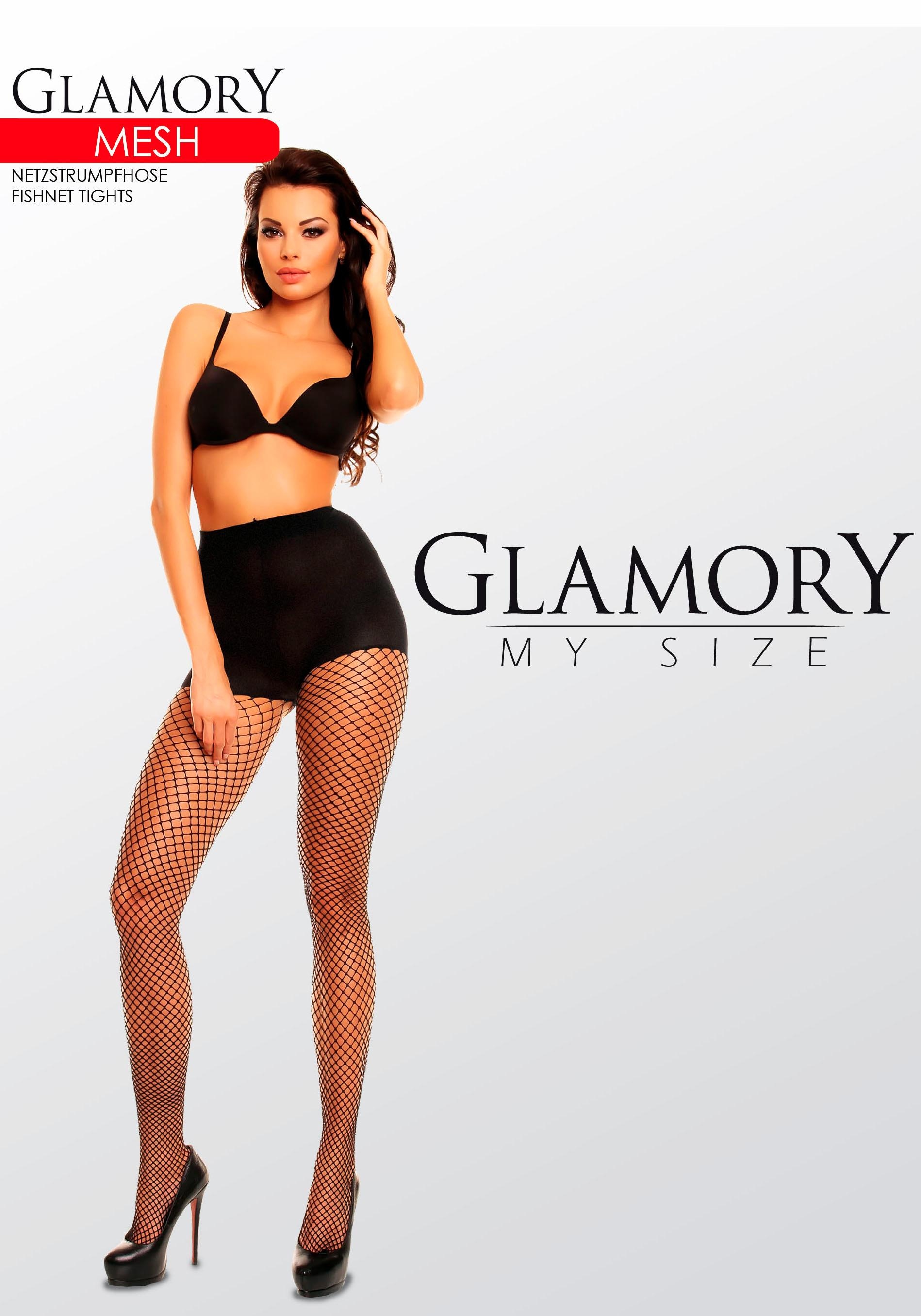 GLAMORY Netzstrumpfhose »Mesh« 1 Stk. tlg. Fischnetz-Optik, bis Gr. 62, weiche Microfaser