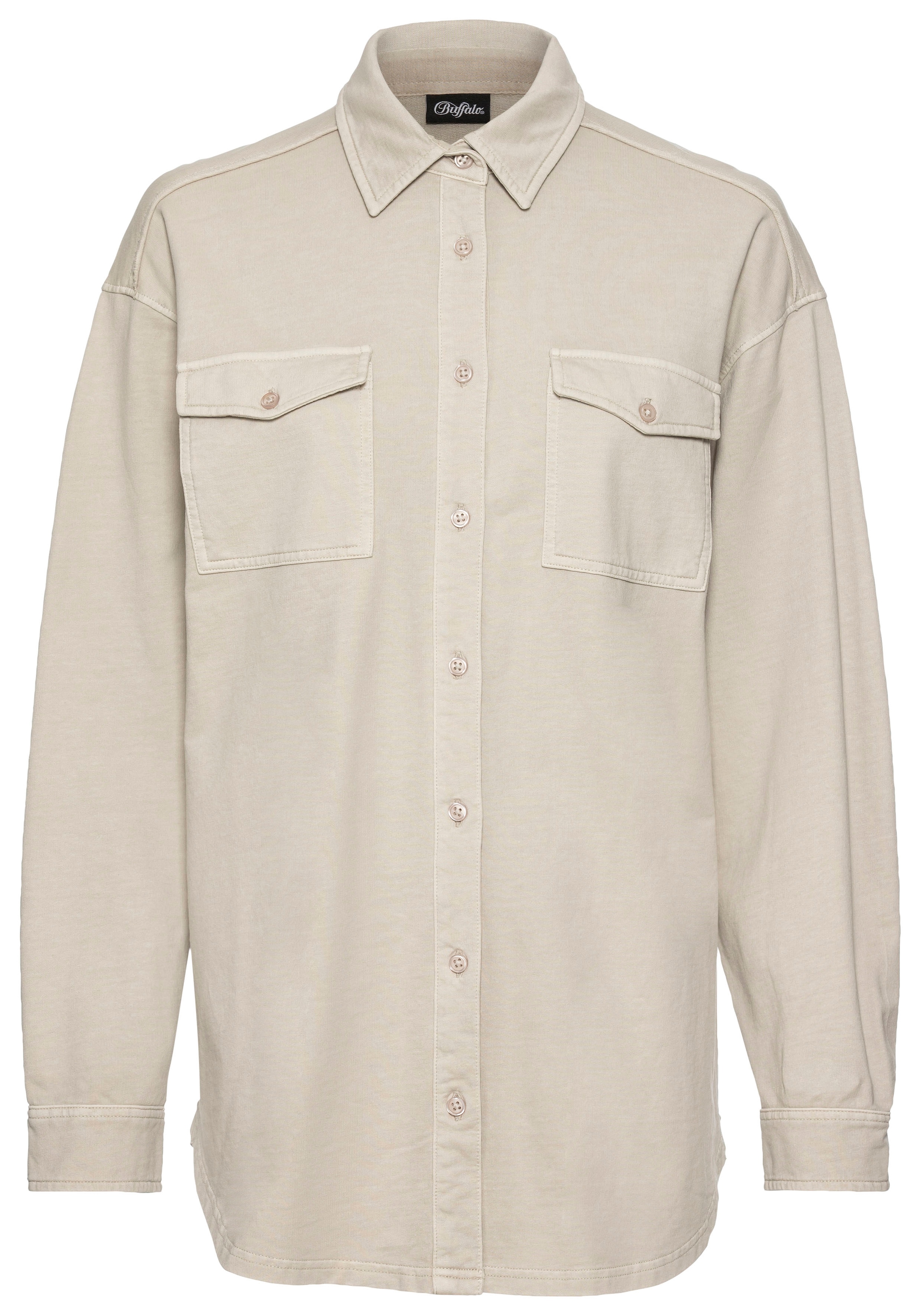 Buffalo Blusenshirt, Loungeshirt im Used-Look, Loungewear