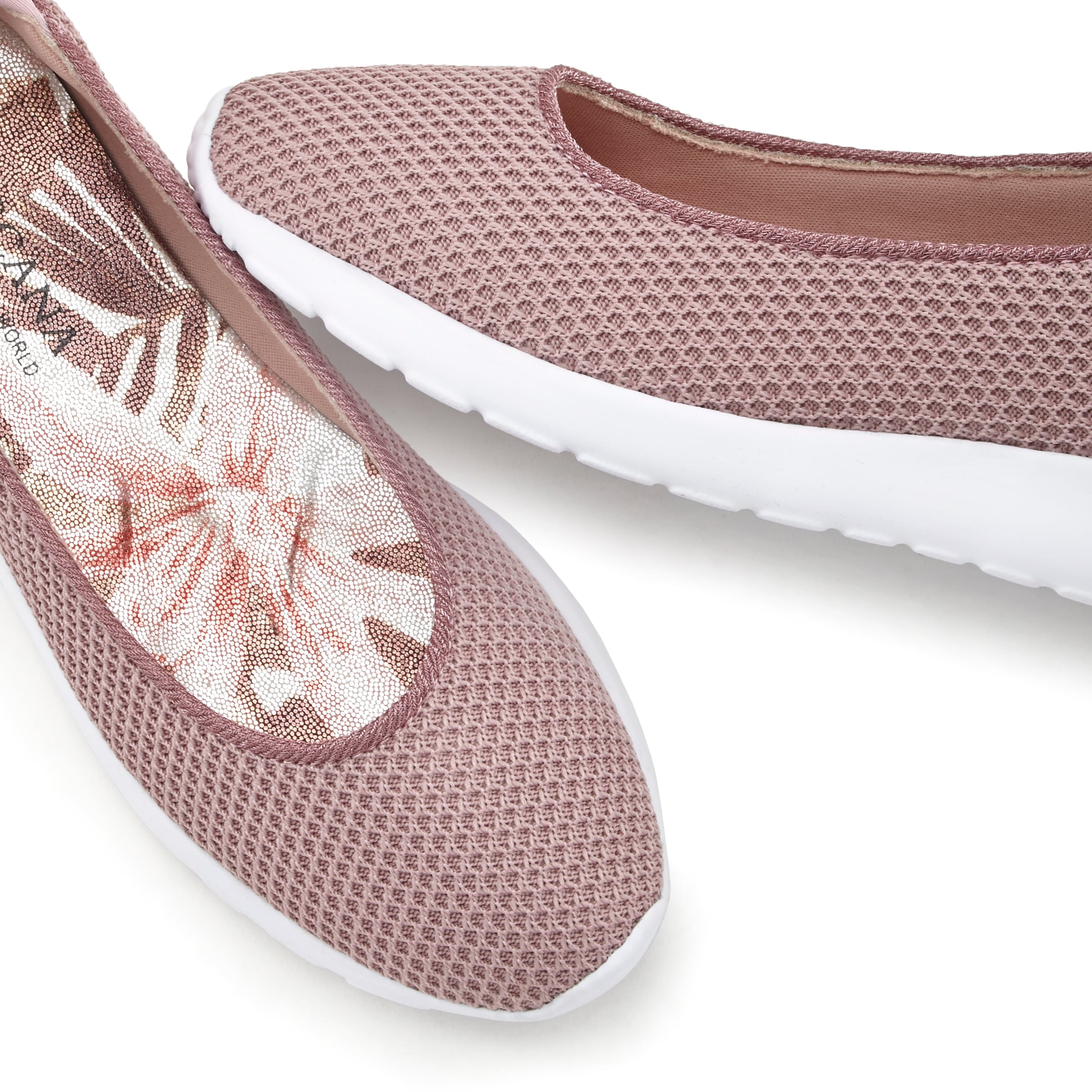 LASCANA Ballerina »Freizeitschuh, Slipper, Halbschuh,«, zum Reinschlüpfen, leichte Mesh-Optik VEGAN