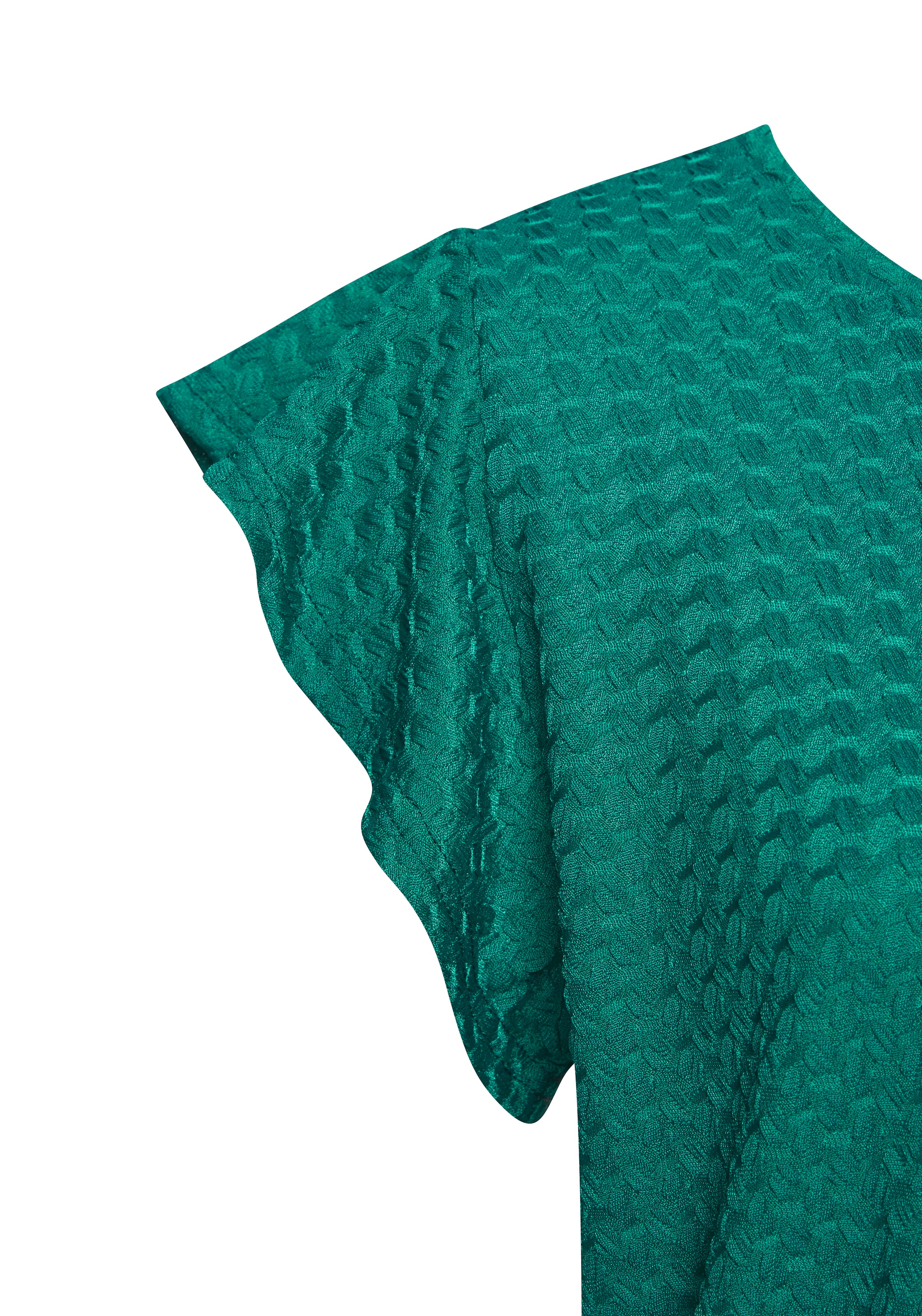 LASCANA T-Shirt »mit modischer Struktur« Sommerliches T-Shirt aus bügelfreie Polyester-Qualität