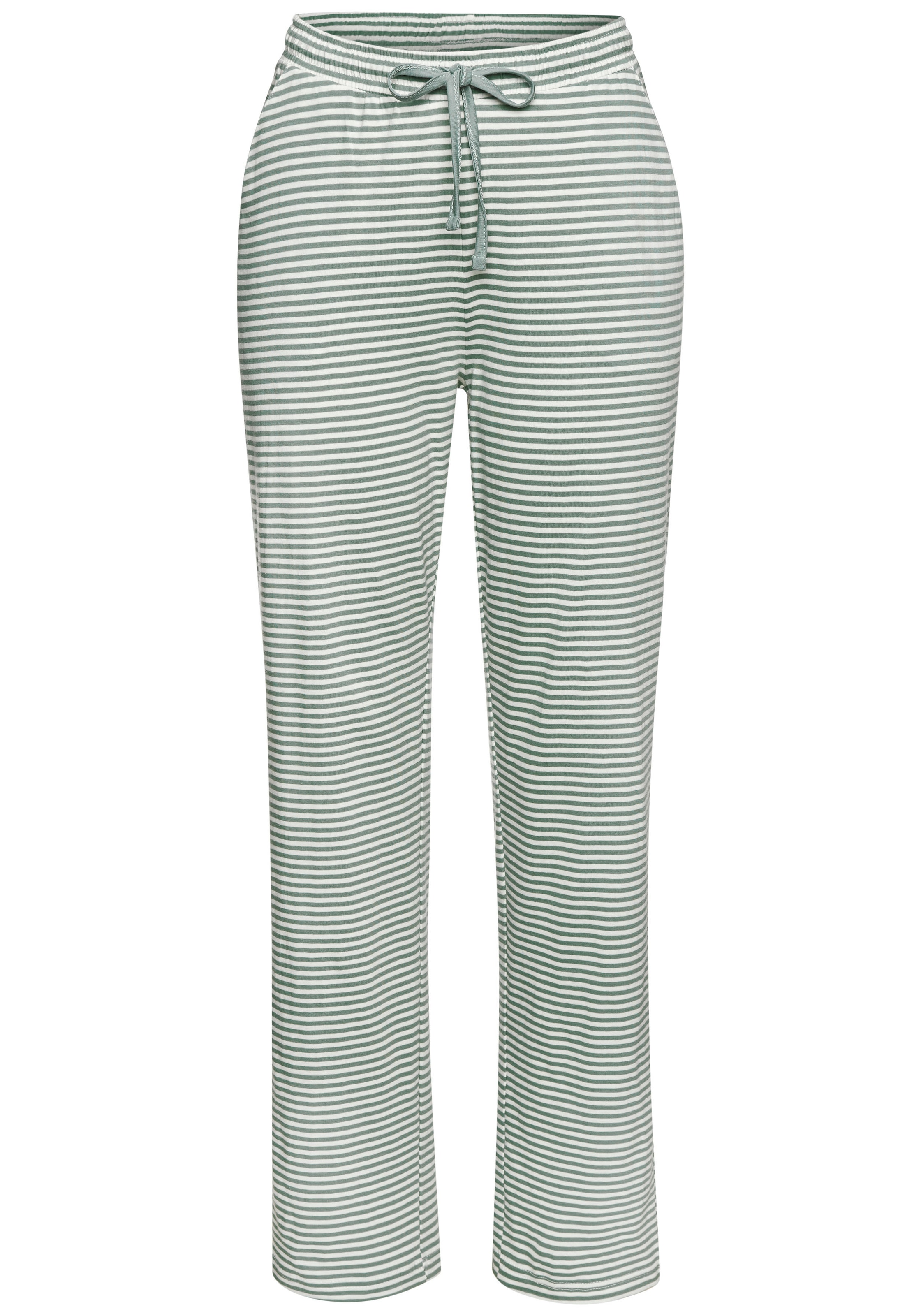 Vivance Dreams Pyjama Set, 2 tlg. mit feinem Streifenmuster