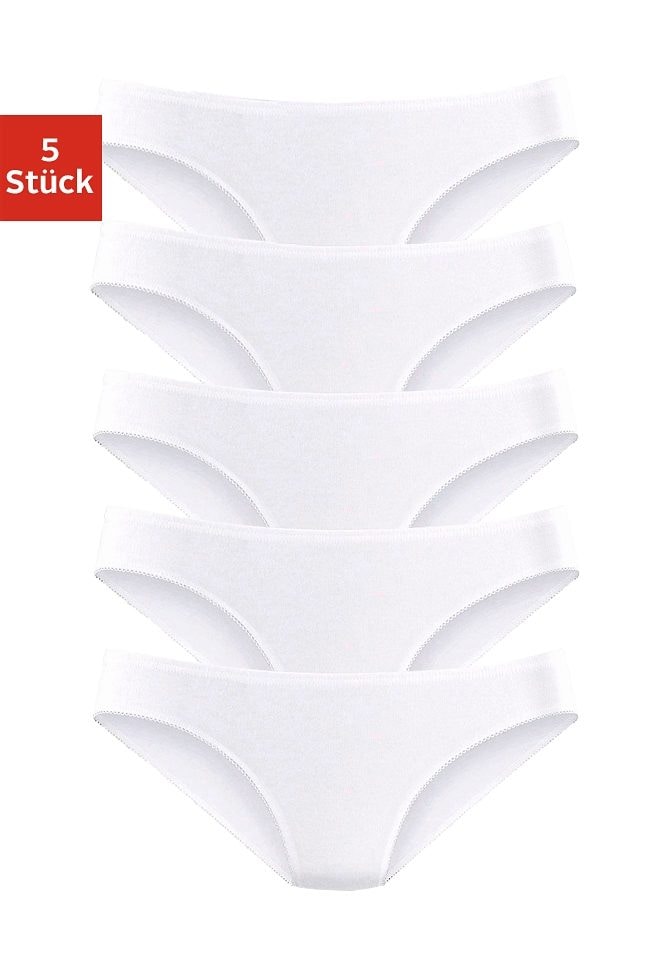 PETITE FLEUR Bikinislip, (5er-Pack), aus elastischer Baumwoll-Qualität