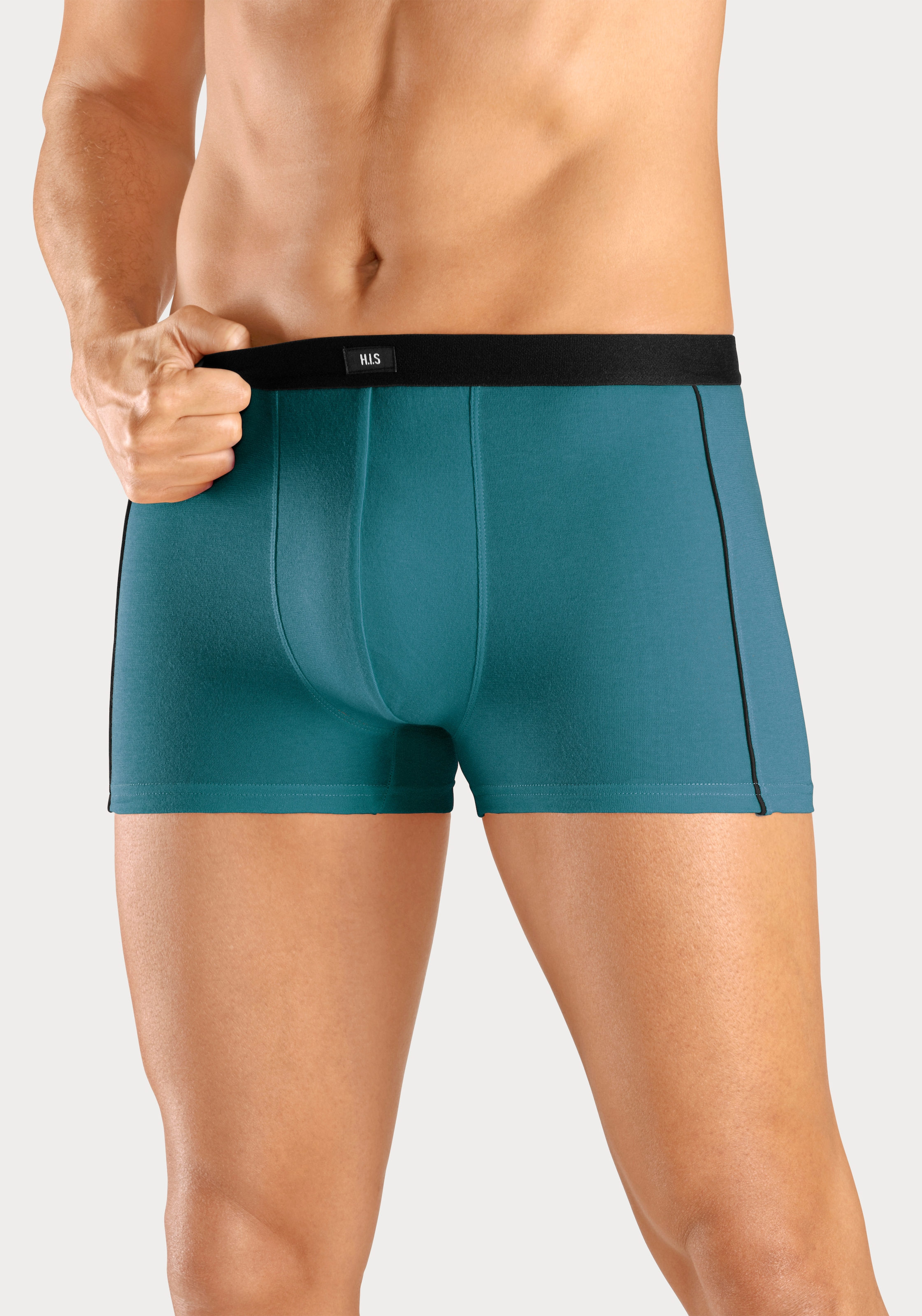 H.I.S Boxer »Boxershorts für Herren«, (Packung, 3 St.), mit schmalen Piping an den Seiten
