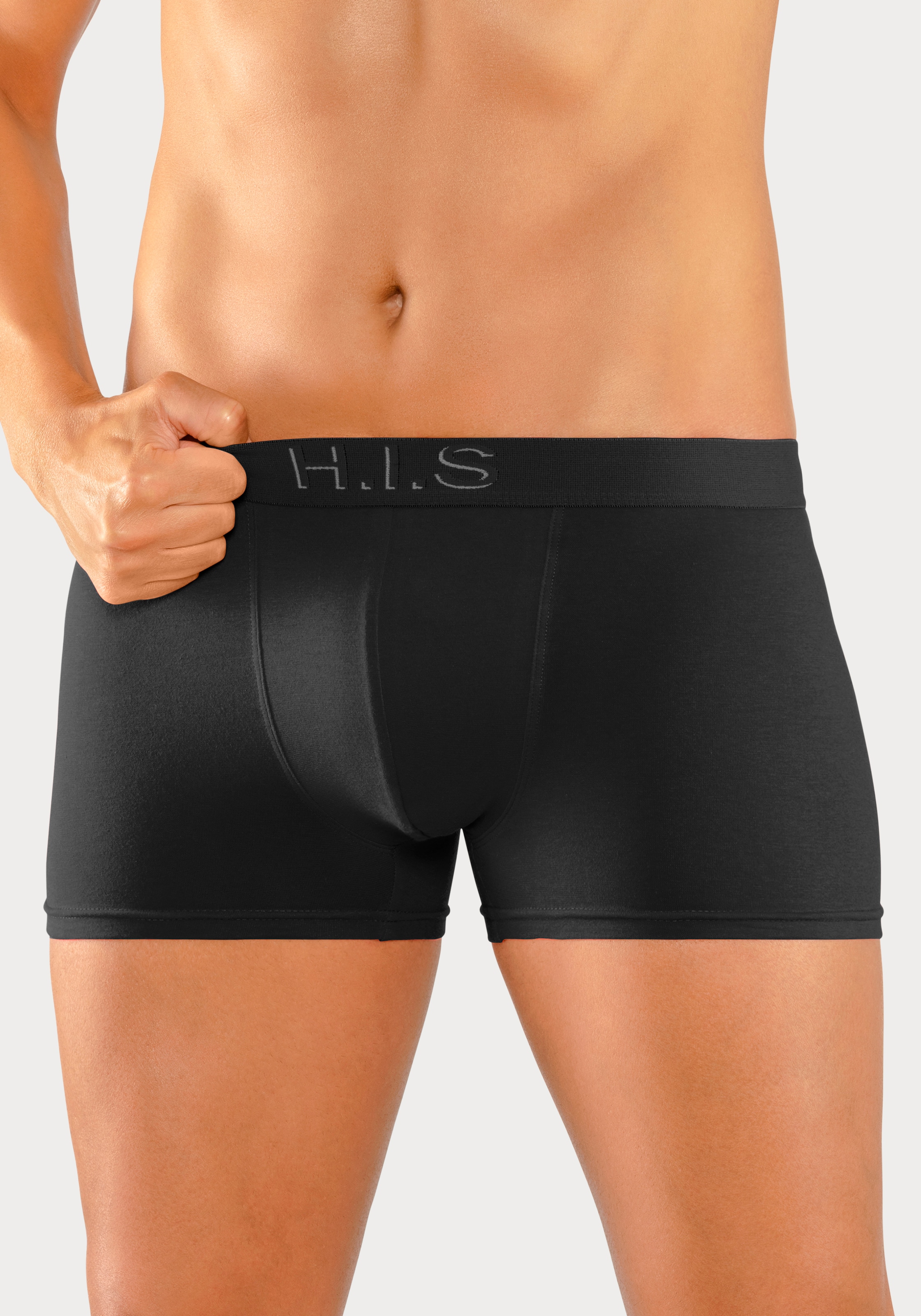 H.I.S Boxer »Boxershorts für Herren«, (Packung, 5 St.), Logo Webbund mit 3D Effekt