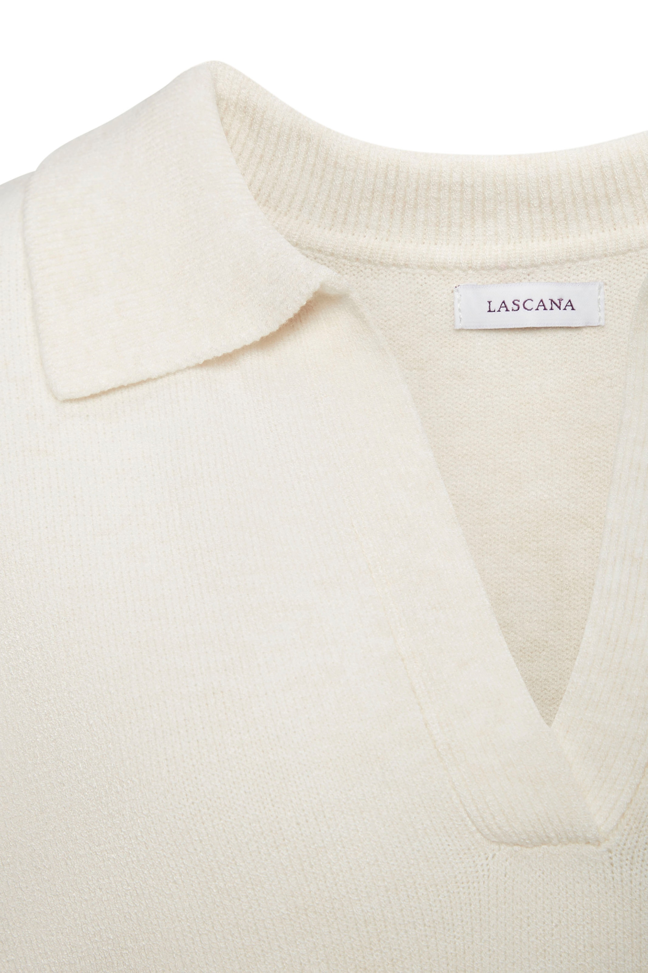LASCANA Poloshirt aus hochwertigem Strick