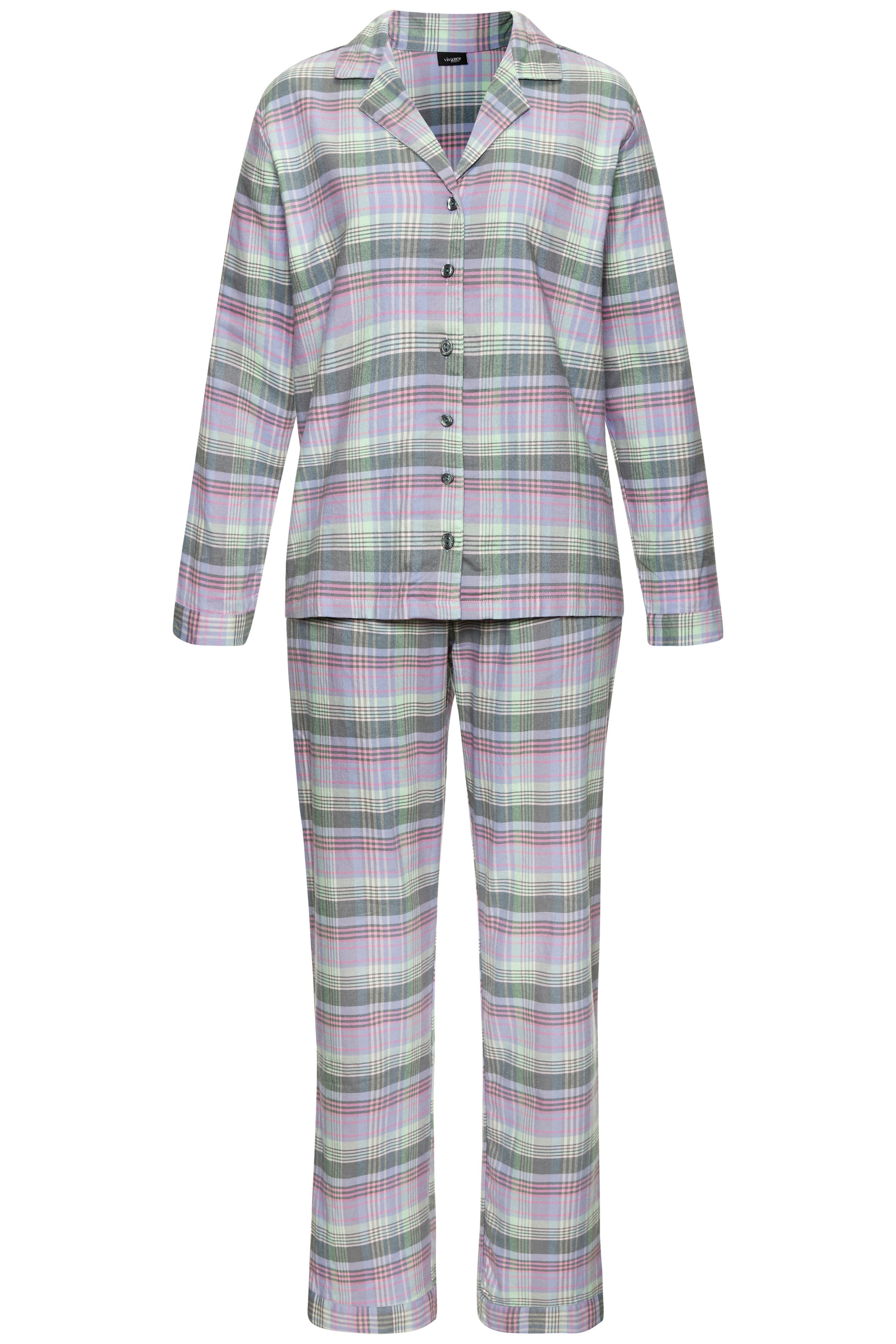 Vivance Dreams Pyjama, (2 tlg.), aus kuschelig weichem Flanell