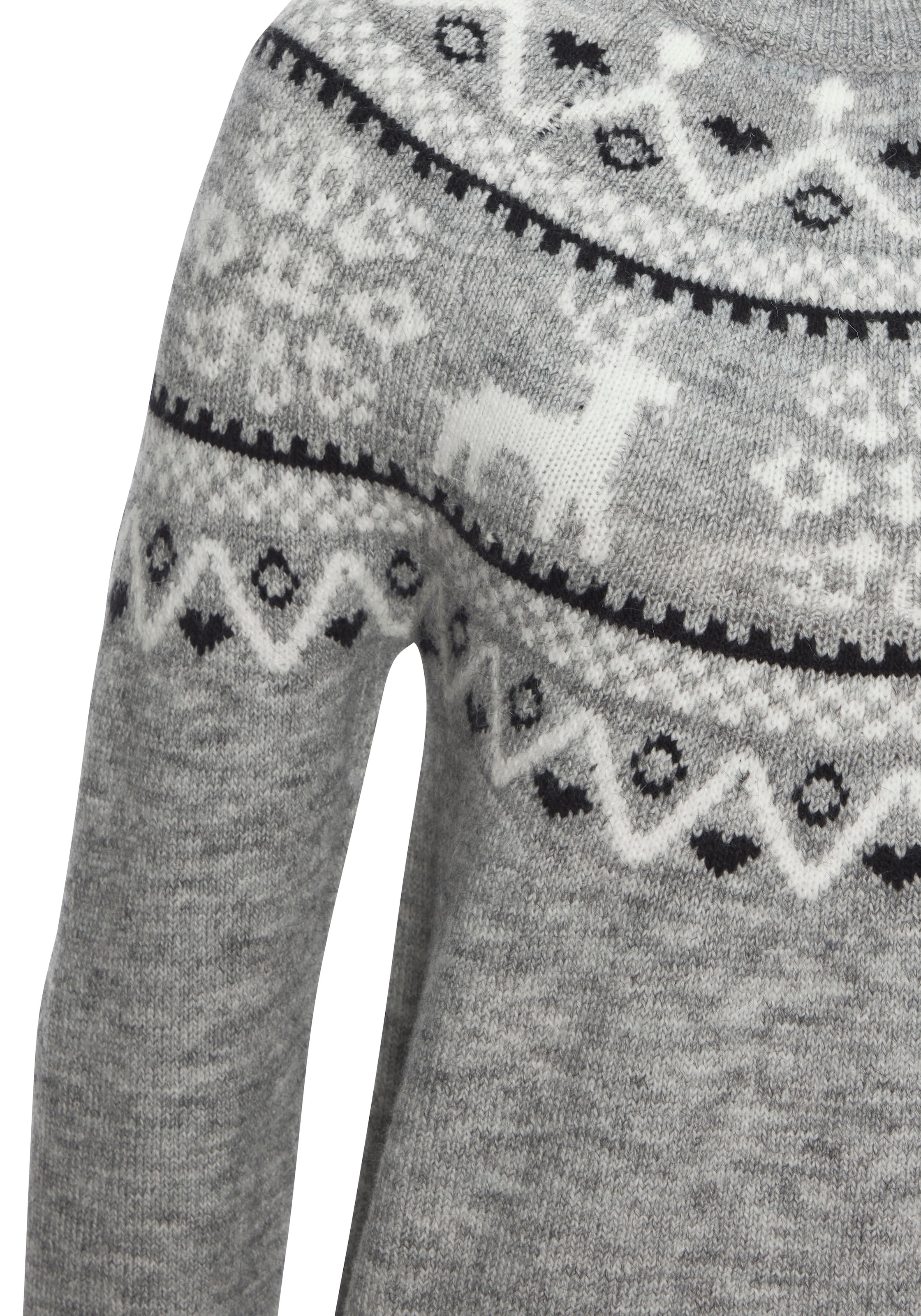 LASCANA Norwegerpullover aus weichem Strick, Weihnachtspullover, Strickpullover mit Wintermotiv