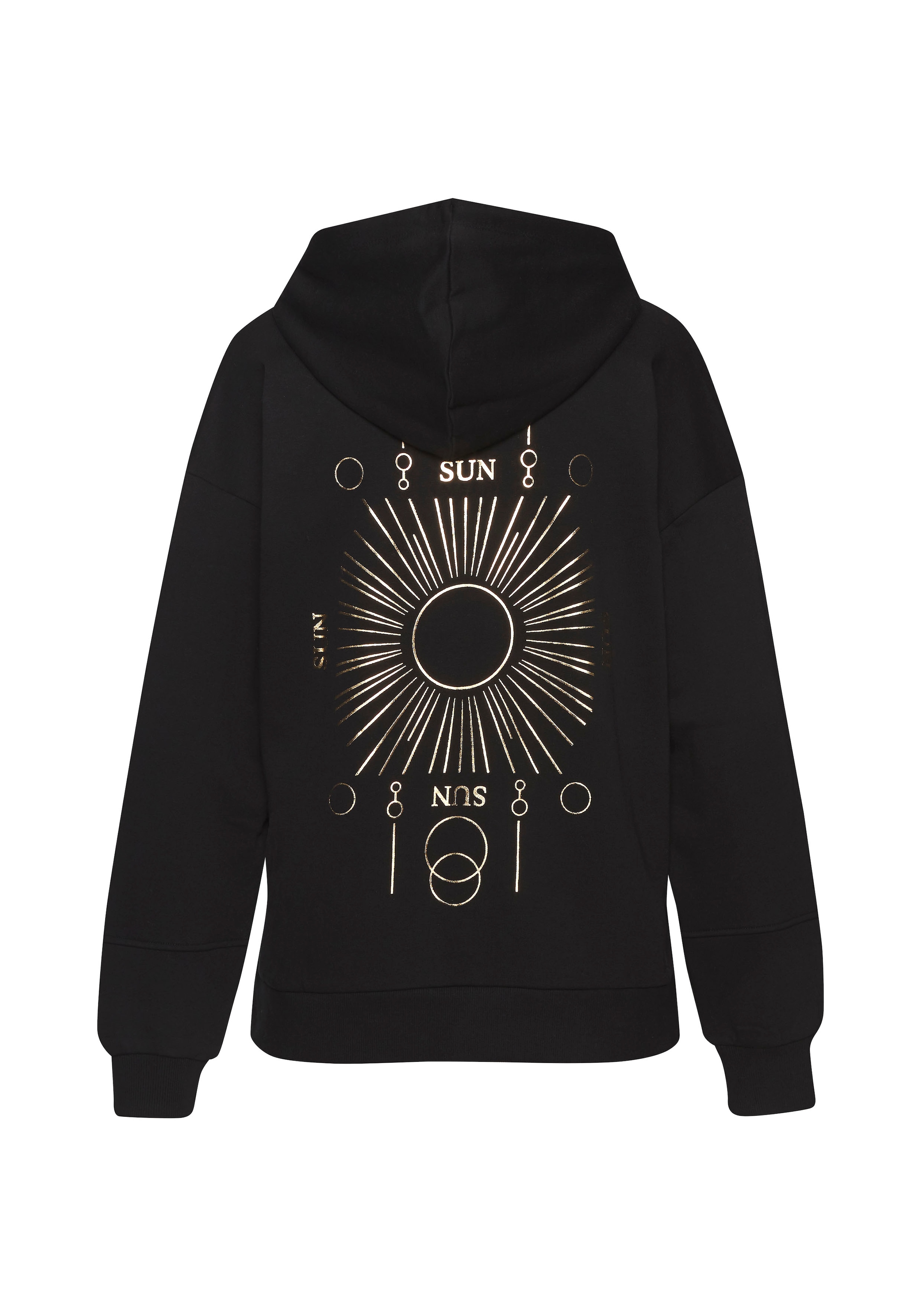 Buffalo Hoodie, Kapuzensweatshirt mit großem Rückenprint- mit Glanz-Effekt, Loungewear