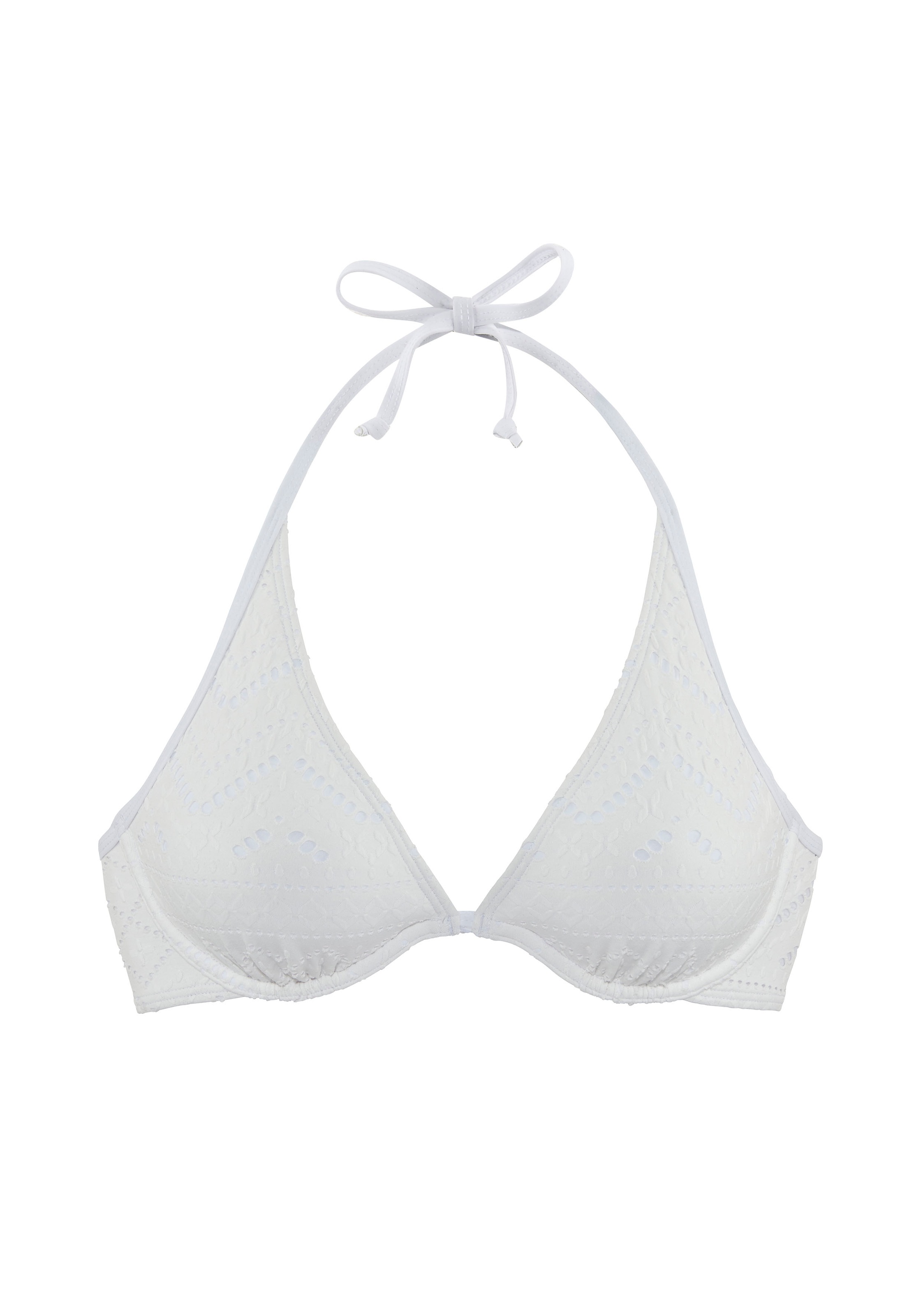 LASCANA Bügel-Bikini-Top »Omara«, mit Lochstickerei