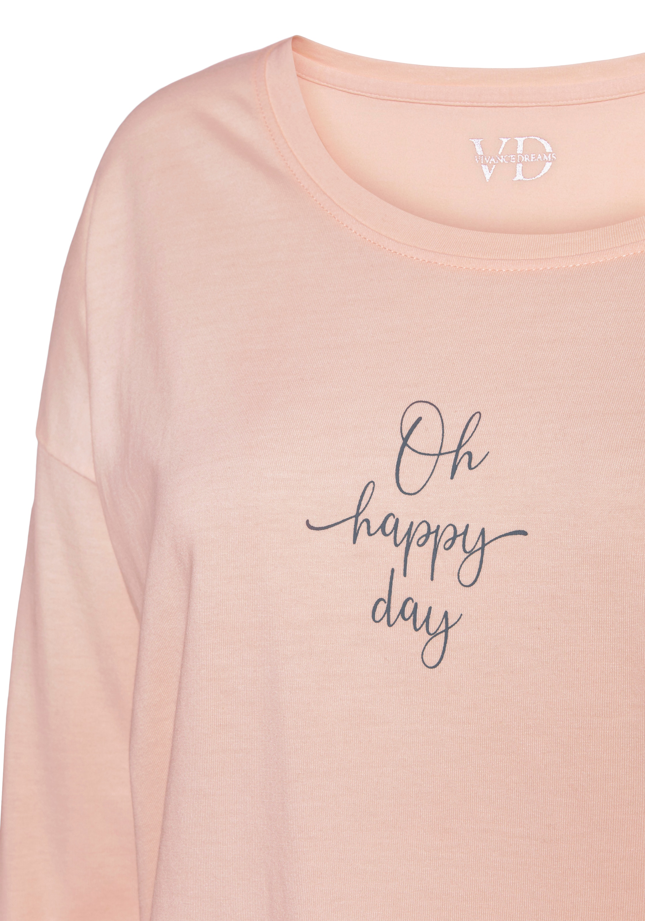 Vivance Dreams Pyjamaoberteil, mit Sommer-Statementdruck