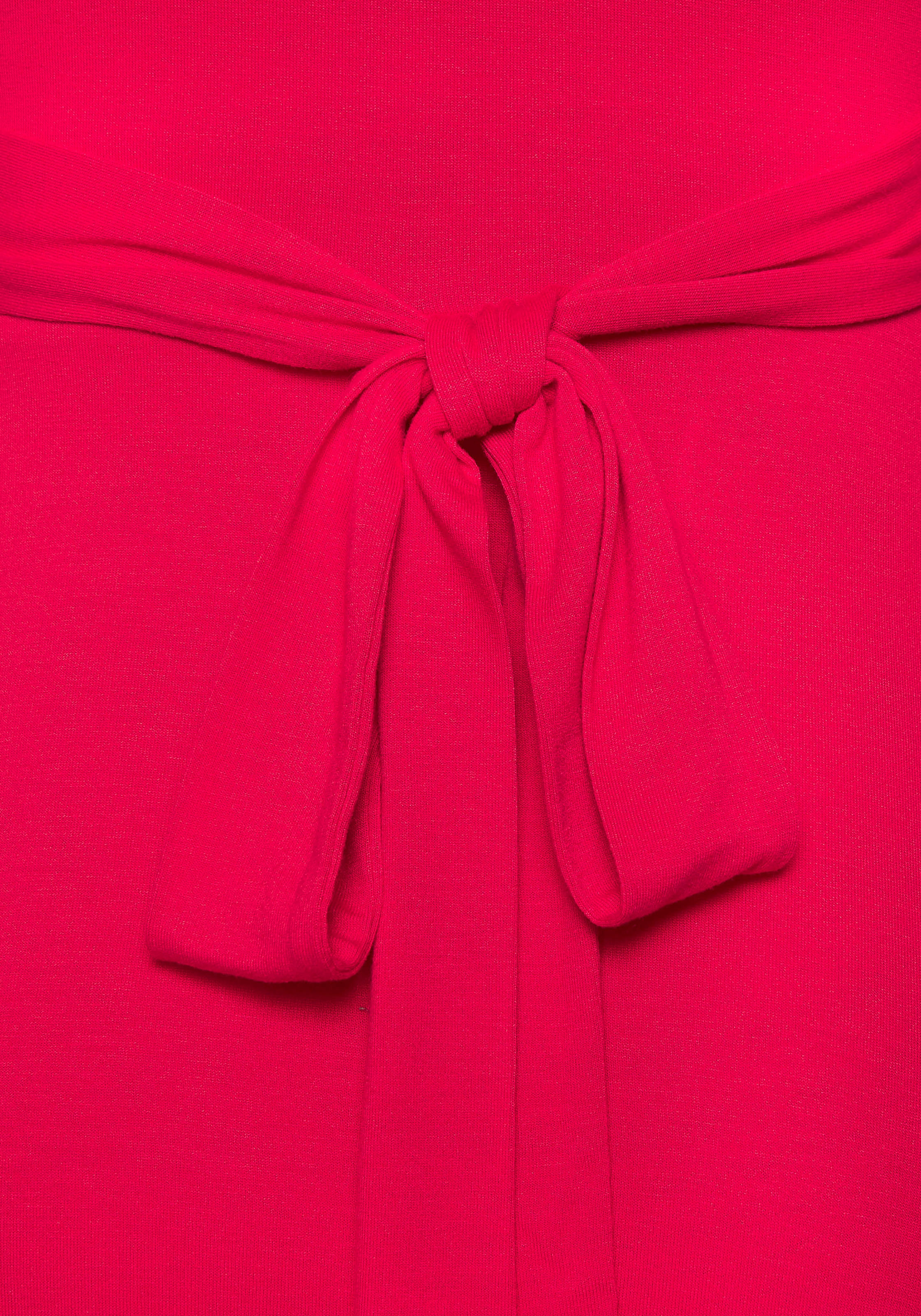Beachtime Sommerkleid, mit Zipfelsaum und Schleife, Jerseykleid, asymmetrisches Rockteil