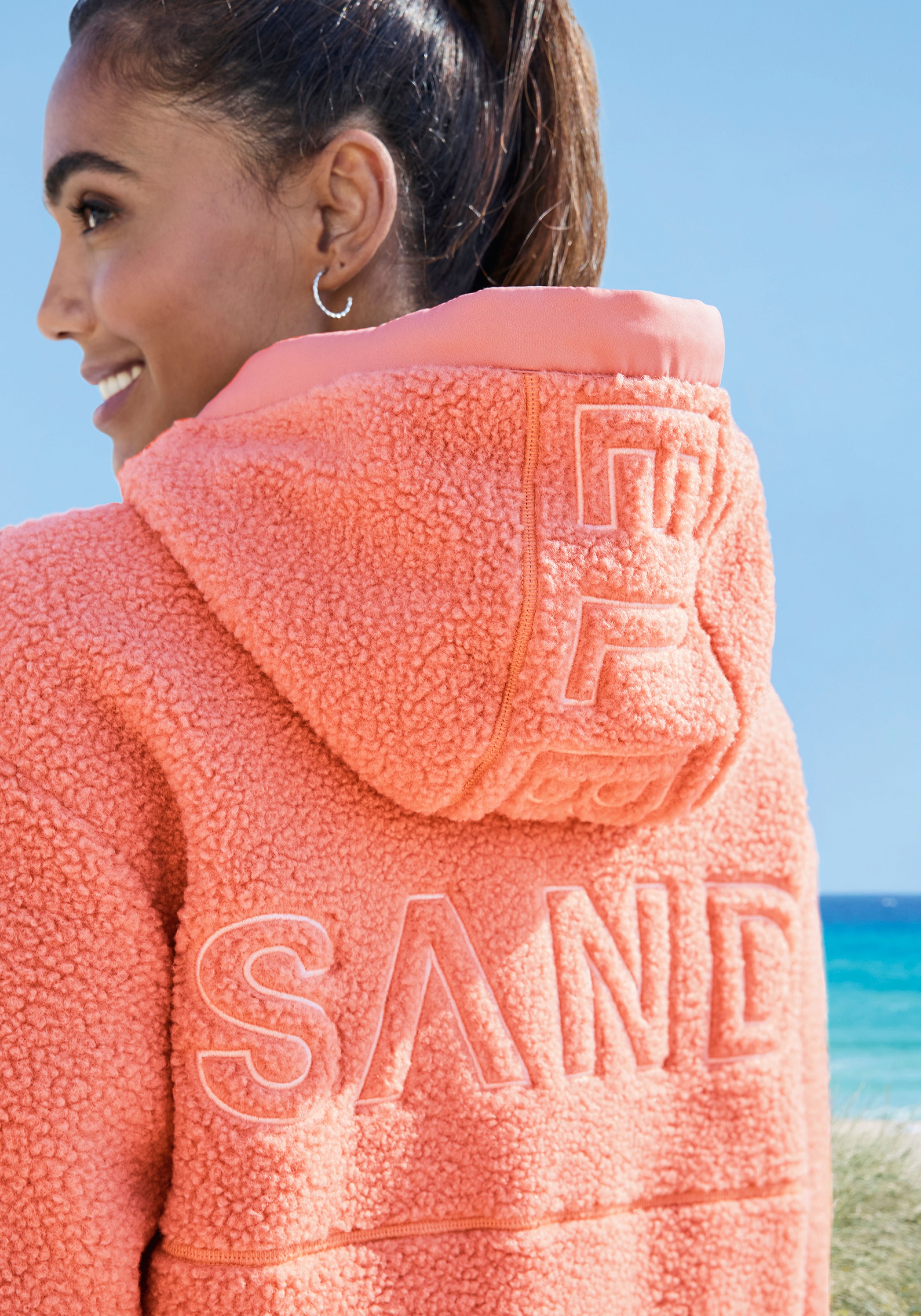 Elbsand Fleecejacke mit Kapuze mit Kapuze