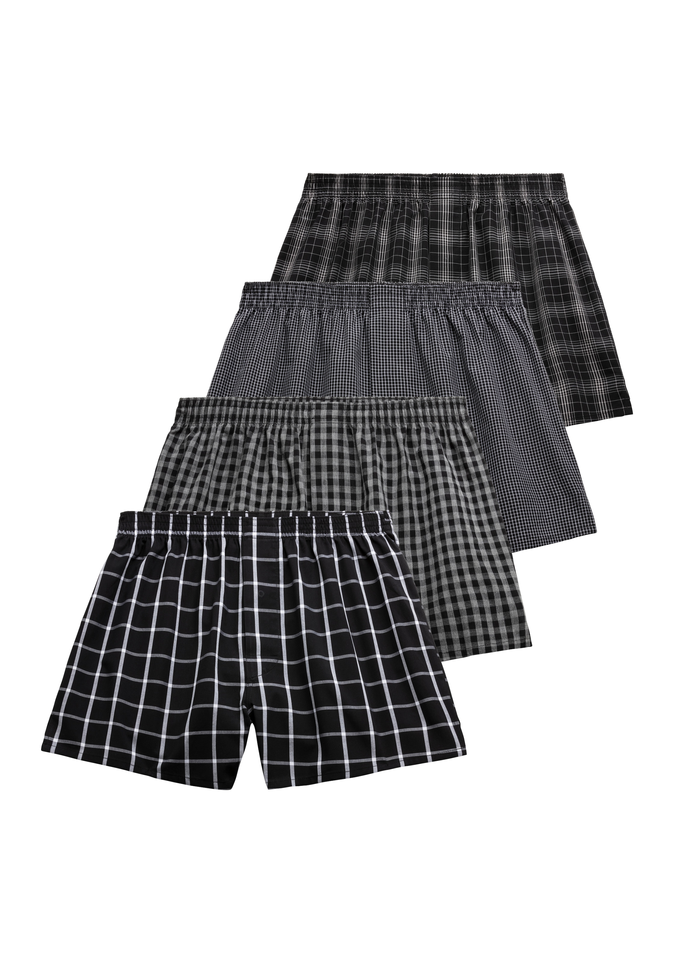 AUTHENTIC LE JOGGER Webboxer, (Packung, 4 St.), vier unterschiedliche Dessins