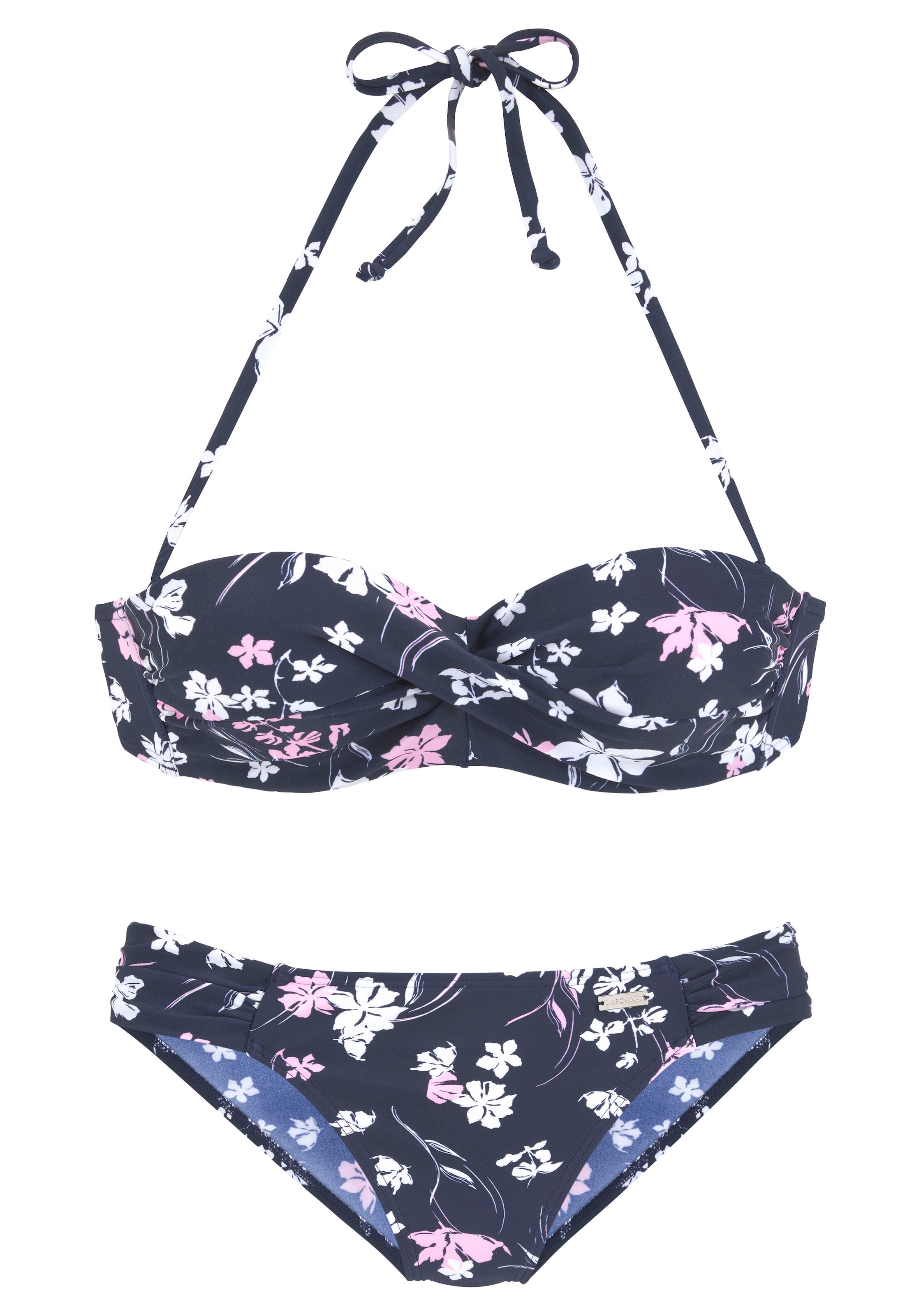 LASCANA Bügel-Bandeau-Bikini, mit Wickeloptik