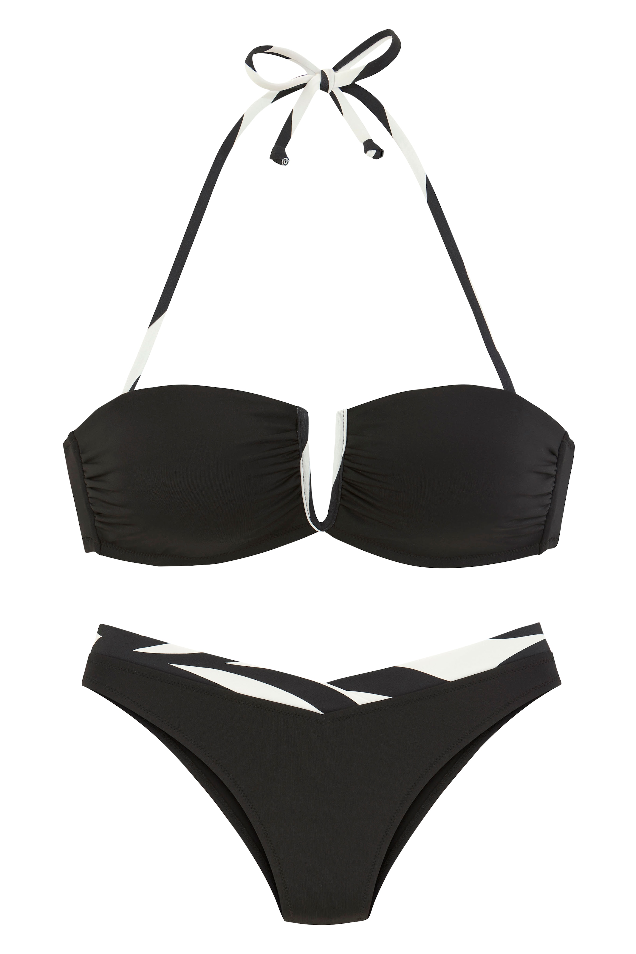 French Connection Bandeau-Bikini »Claire«, V-förmige Schnalle zwischen den Cups