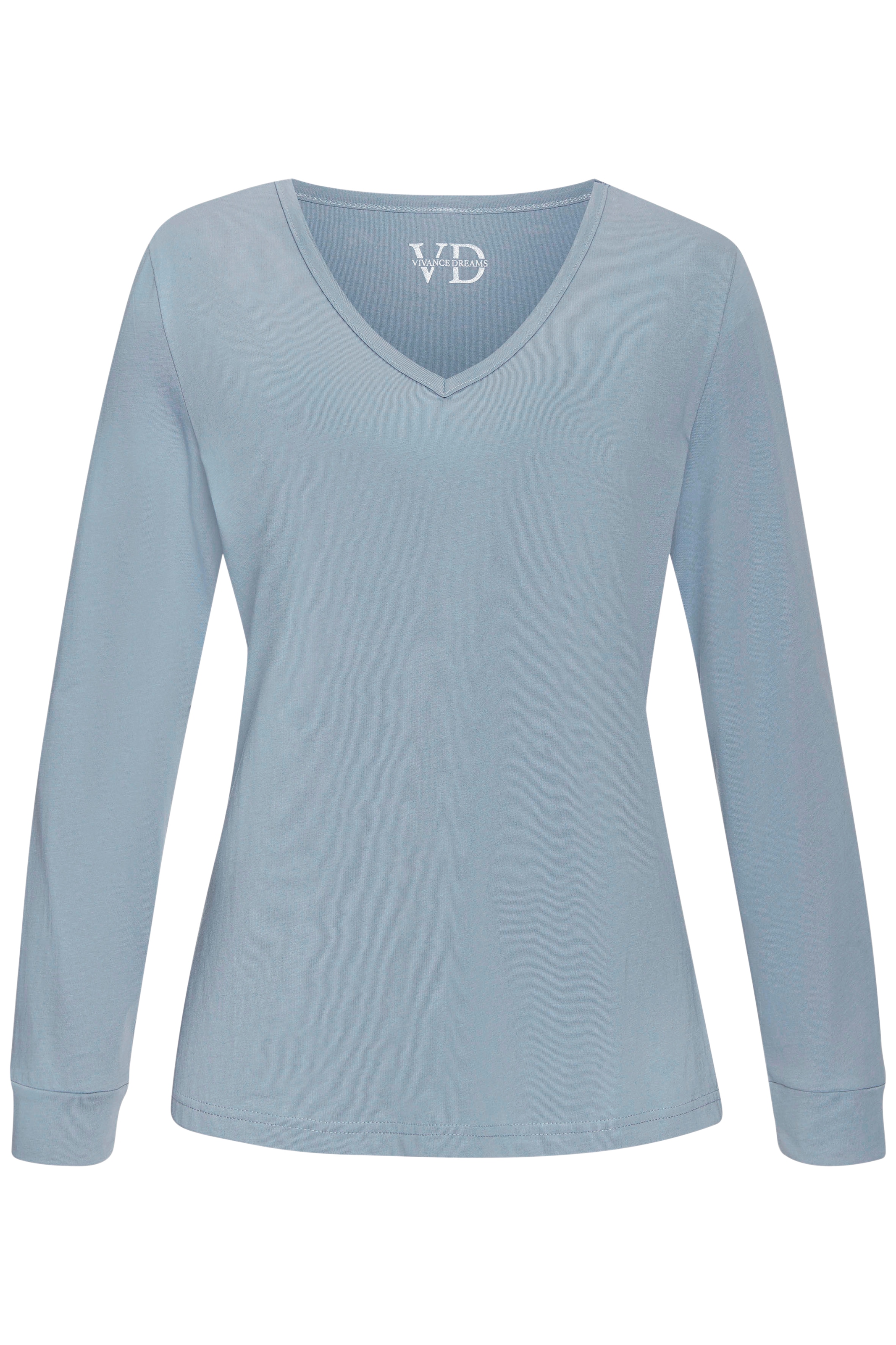 Vivance Dreams Pyjamaoberteil mit schönem V-Ausschnitt