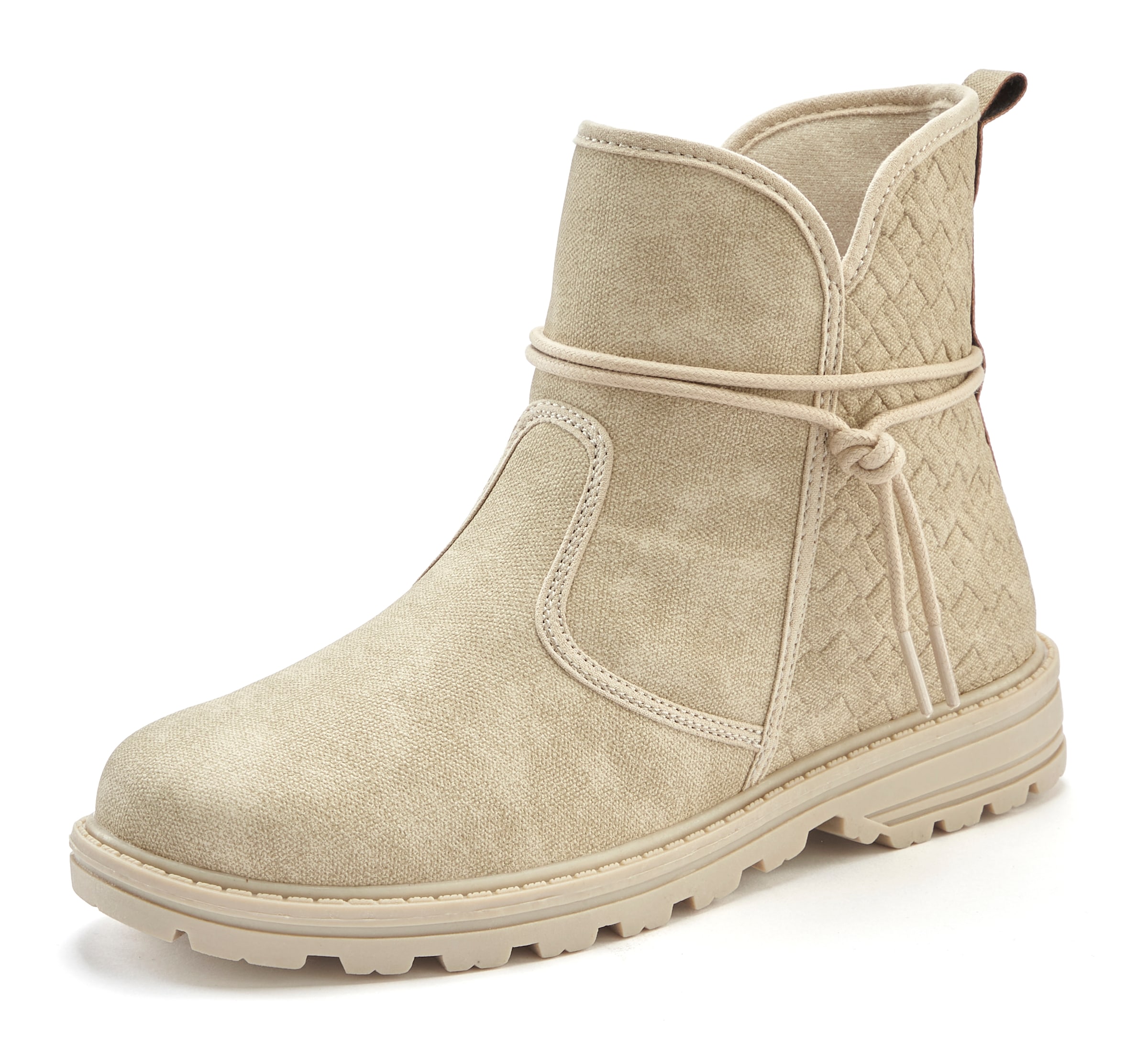Vivance Stiefelette »Boots, Stiefel«, mit raffinierten Bindebändern VEGAN