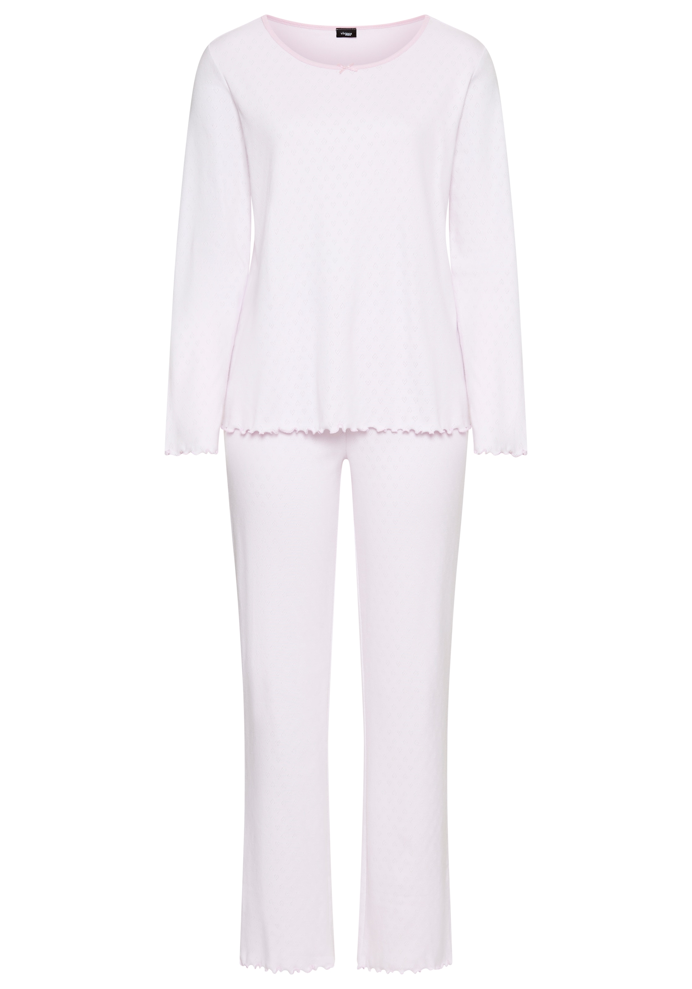 Vivance Dreams Pyjama 2 mit romantischem Ajour Muster