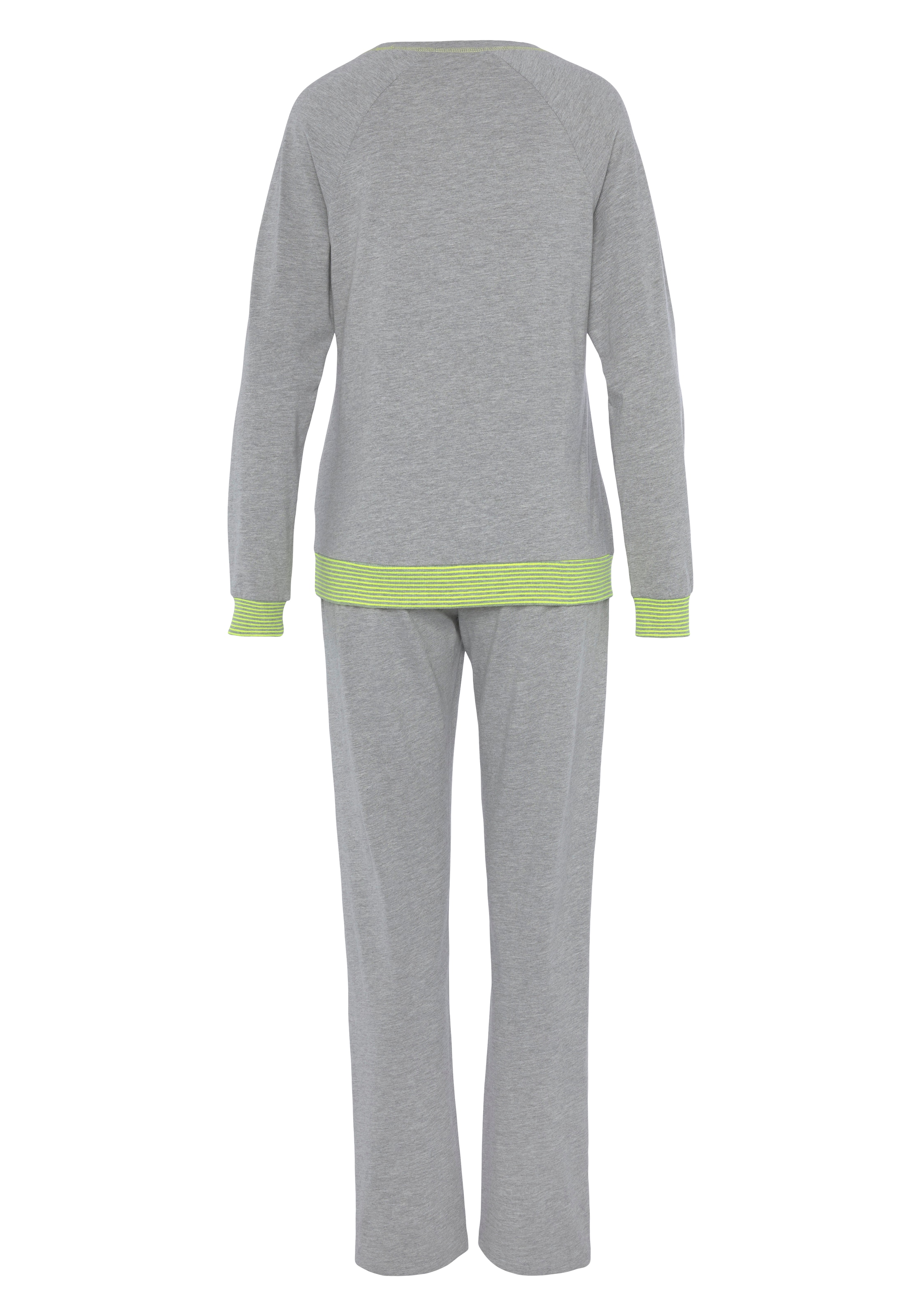 Vivance Dreams Pyjama 2 Stk. tlg., mit dekorativen Flatlock-Nähten in Neonfarben