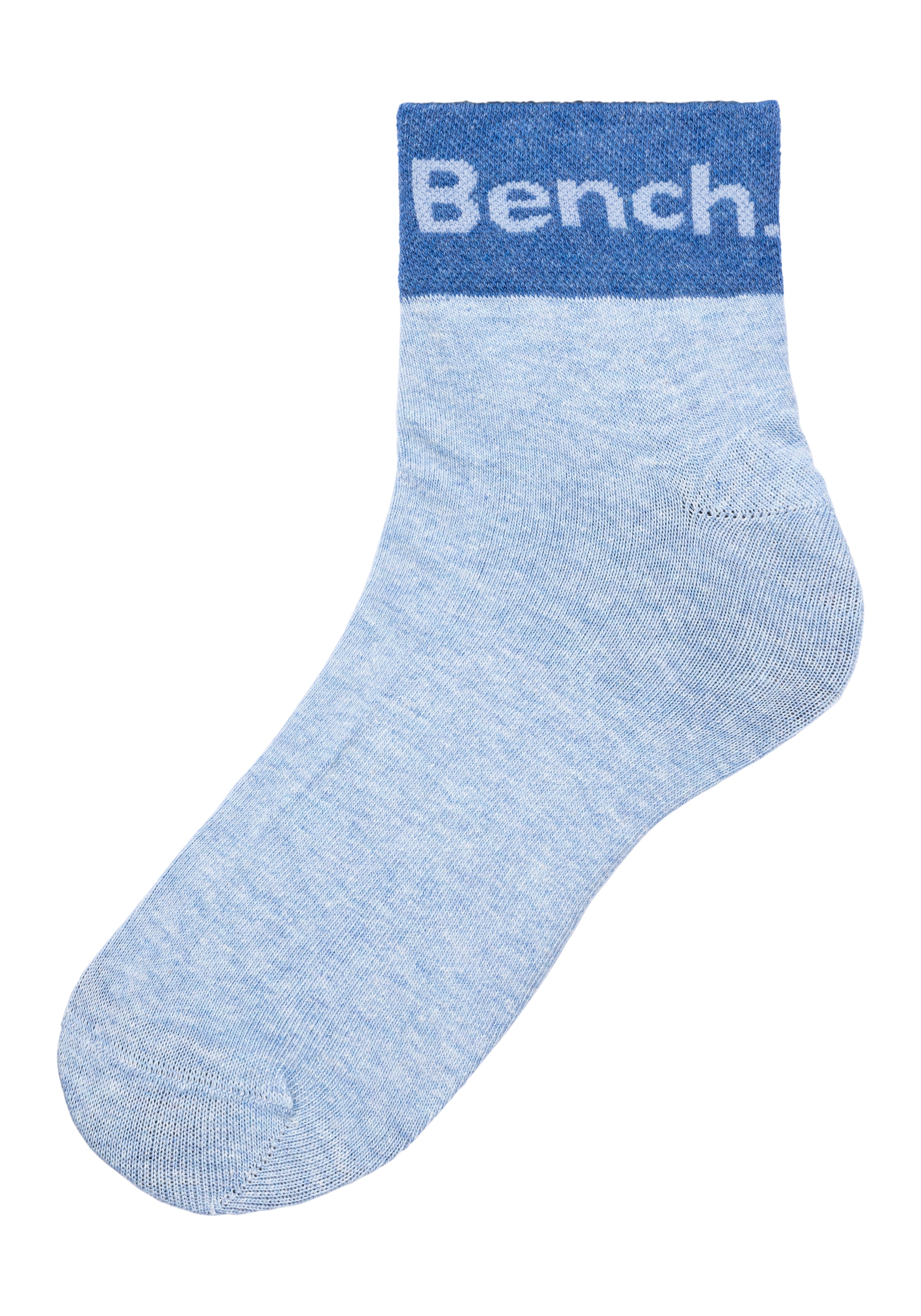 Bench. Kurzsocken, (Packung, 8 Paar), mit eingestricktem Schriftzug am Bündchen