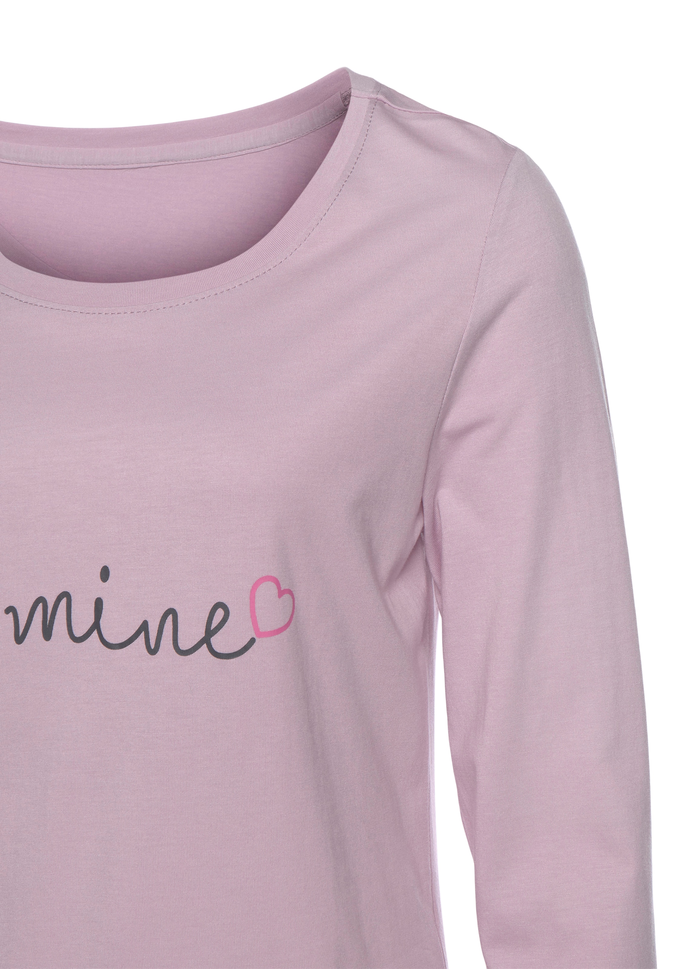 Vivance Dreams Pyjama, (Set, 2 tlg.), mit Herzchenprint