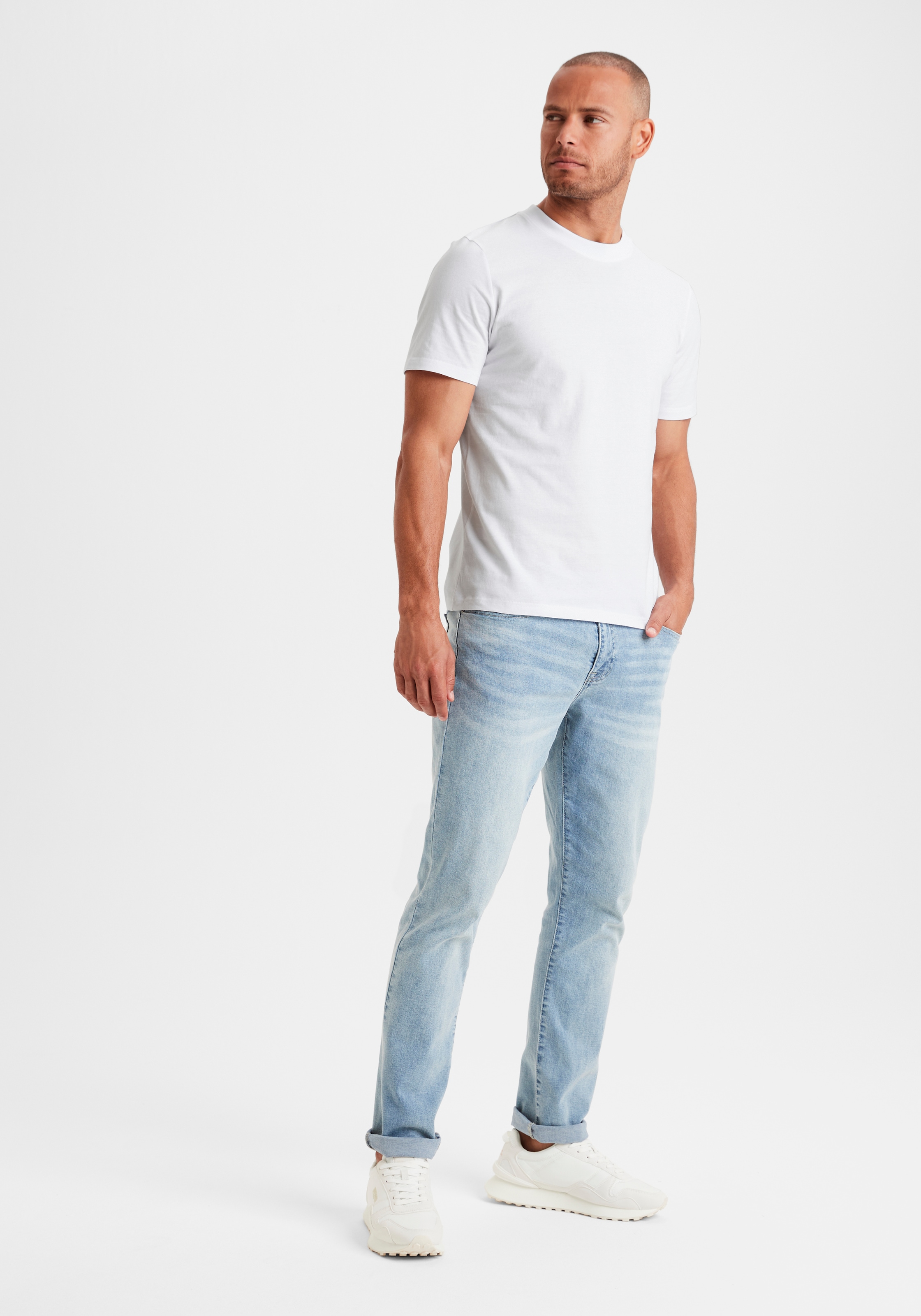 KangaROOS T-Shirt, (2er-Pack), Freizeitshirt mit Kurzarm, Rundhals aus reine Baumwolle