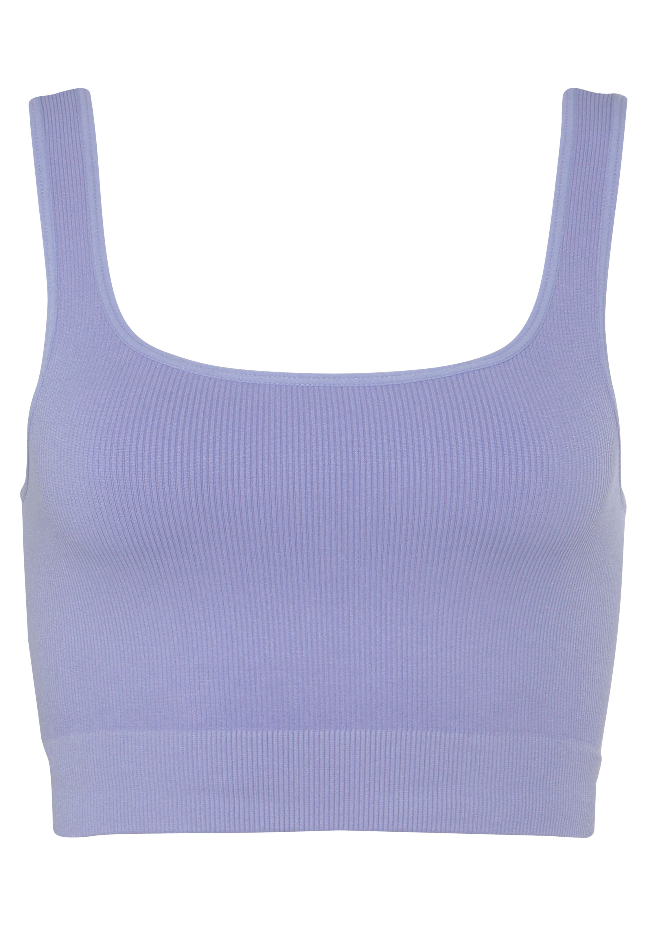 LASCANA Crop-Top, Seamless Top mit Rippstruktur