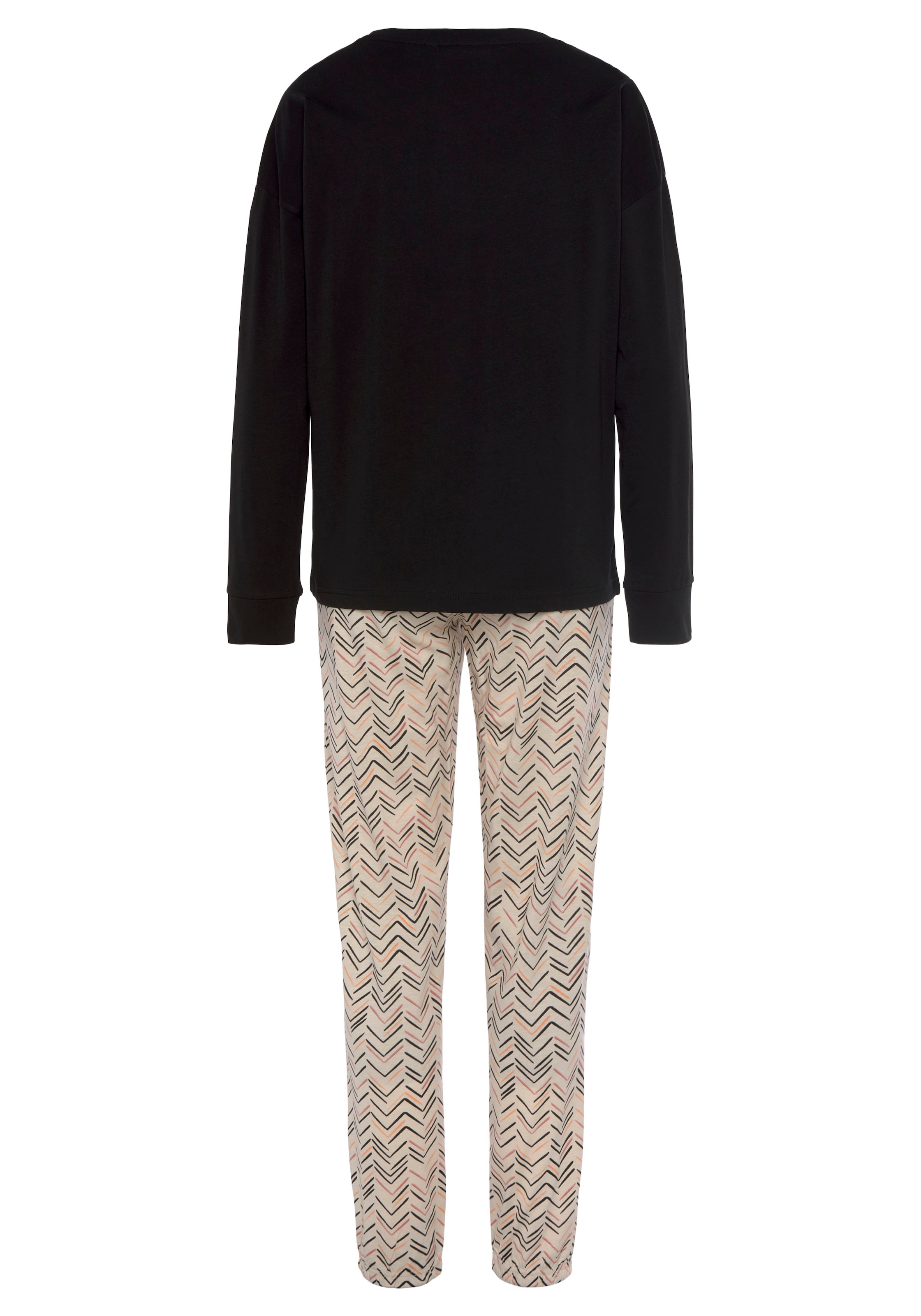 Vivance Dreams Pyjama, (2 tlg.), mit malerischem Fischgrat-Muster