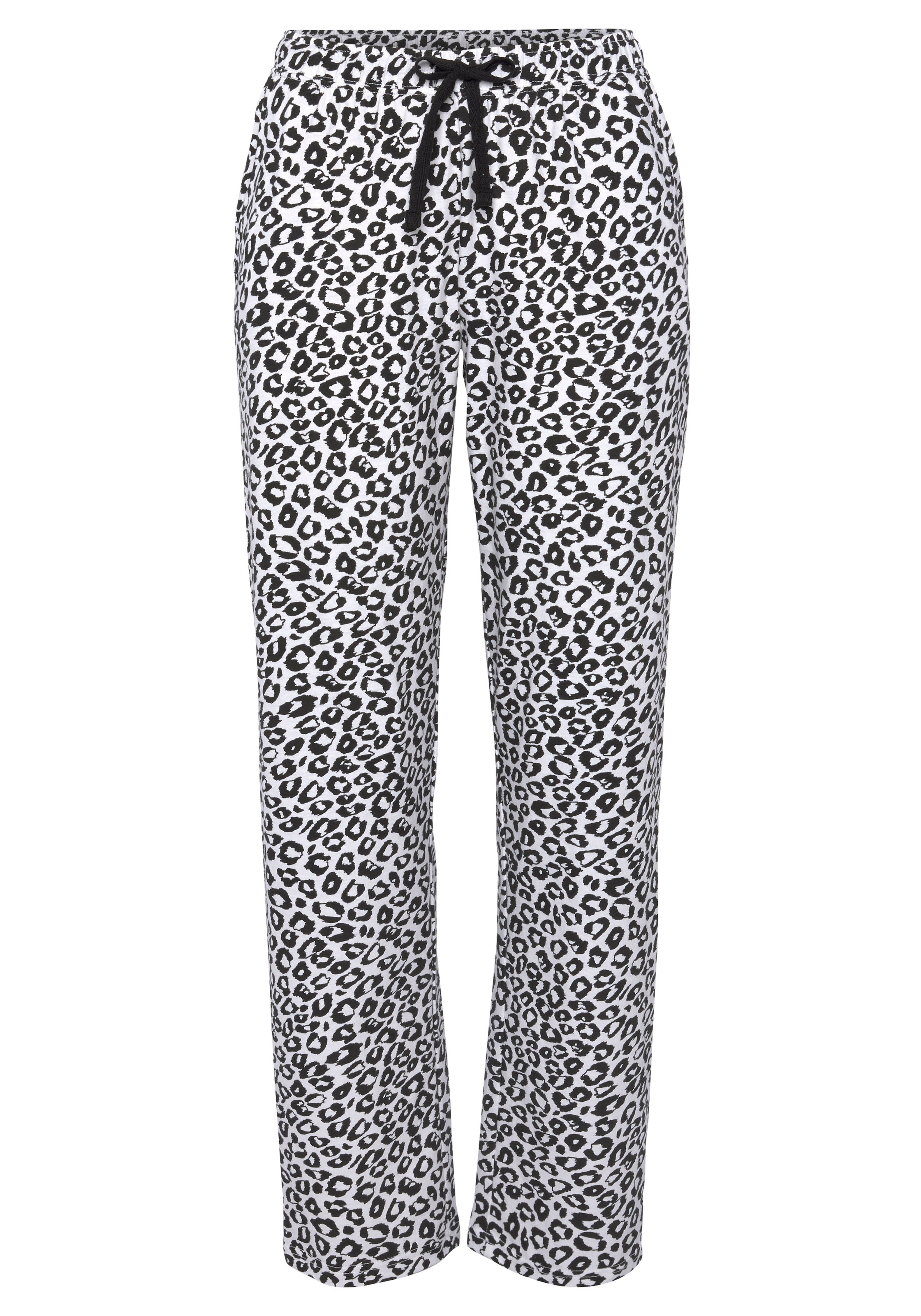 Vivance Dreams Pyjamahose, mit Schwarz-Weiß-Druck